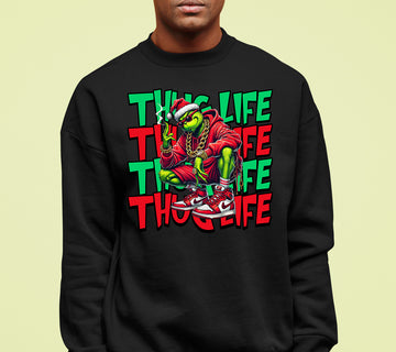 Christmas Thug Life x3 Graphic Artwork – Festive Holiday Humor for the Season Sweatshirt