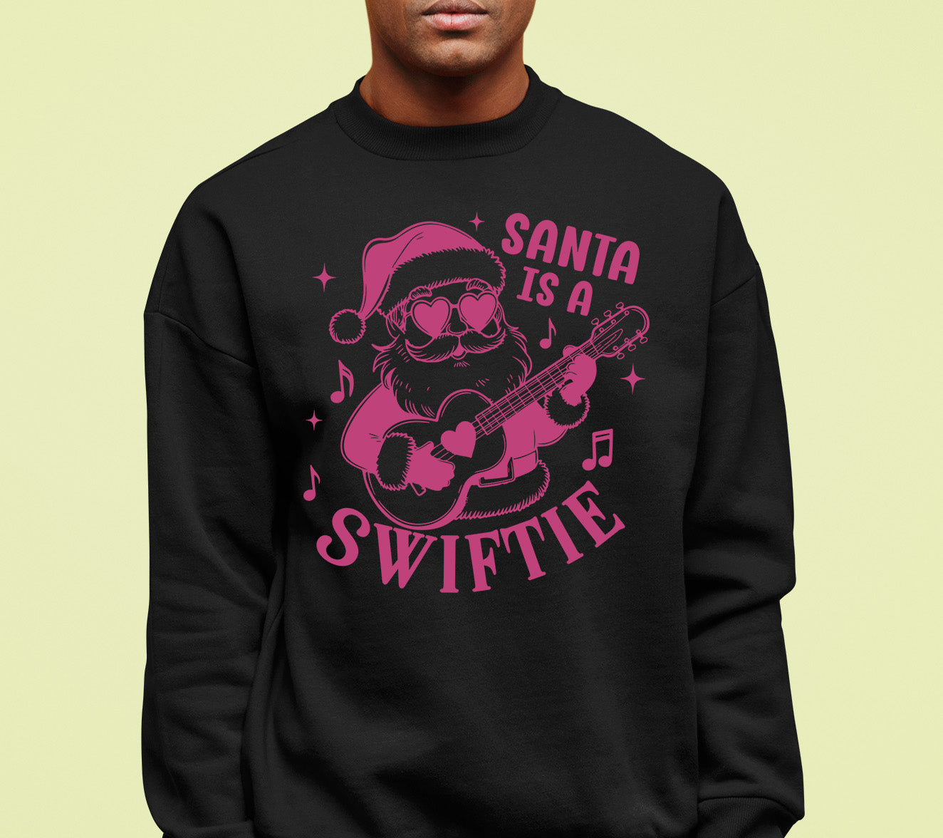 Santa is a Swiftie Christmas Gift Idea for Music Lovers - Festive Santa Theme, Holiday Joy Sweatshirt