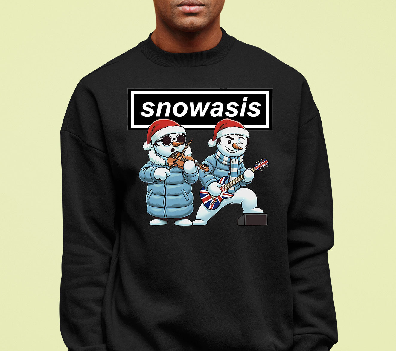 Snowasis Guitar and Violin Christmas Keepsake Gift for Music Lovers Sweatshirt
