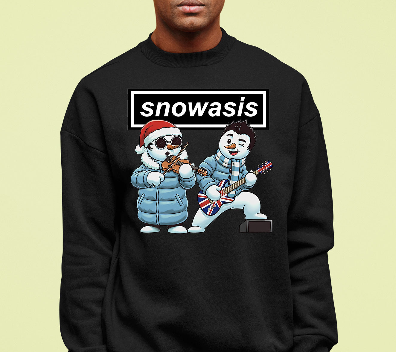 Snowasis Violin Gutar Winking – Christmas Music Themed Charm for Stockings & Holiday Accessories Sweatshirt