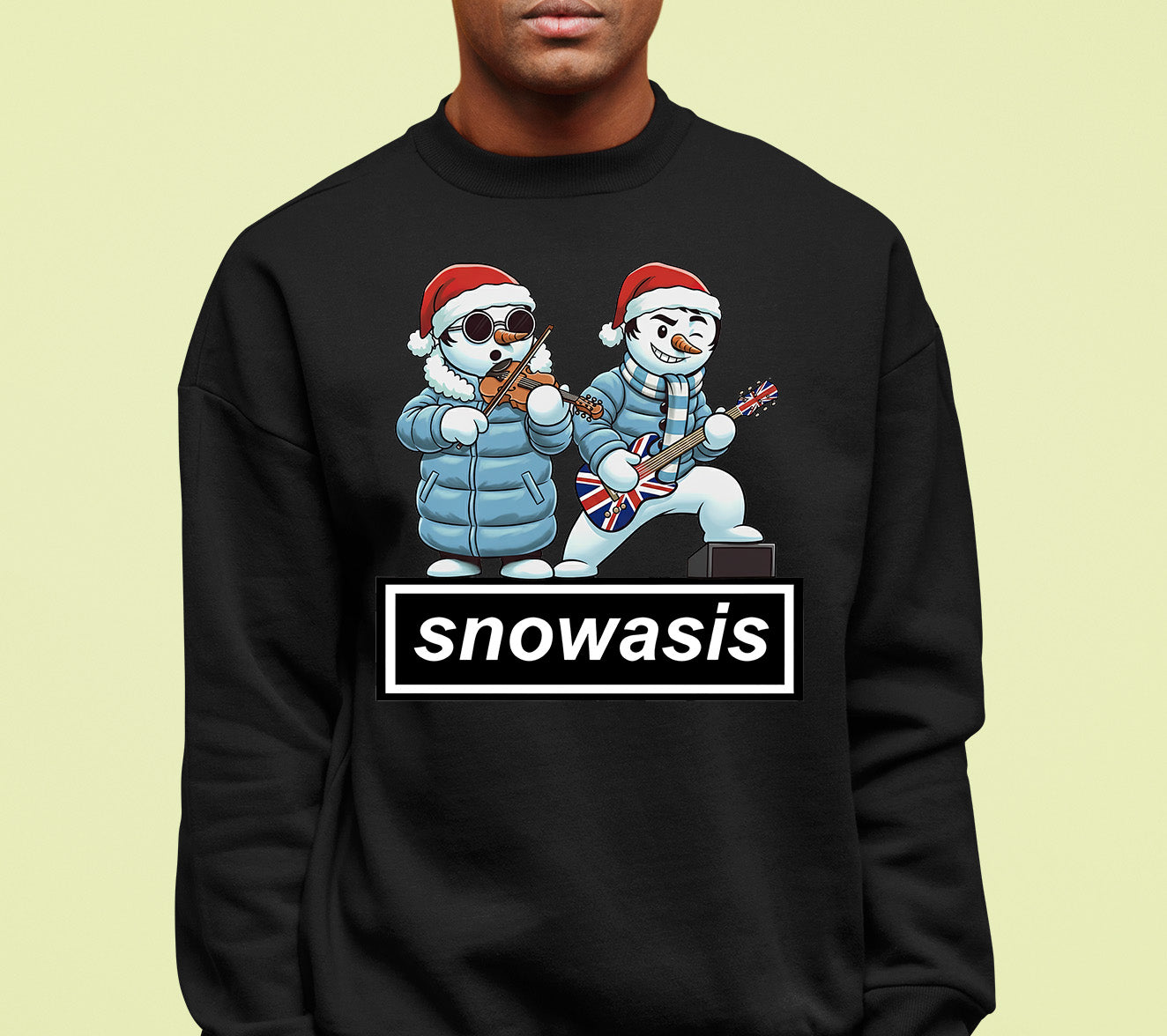 Snowasis Guitar and Violin Christmas Theme - Festive Gift for Music Lovers, Holiday Cheer, Unique Seasonal Accessory Sweatshirt