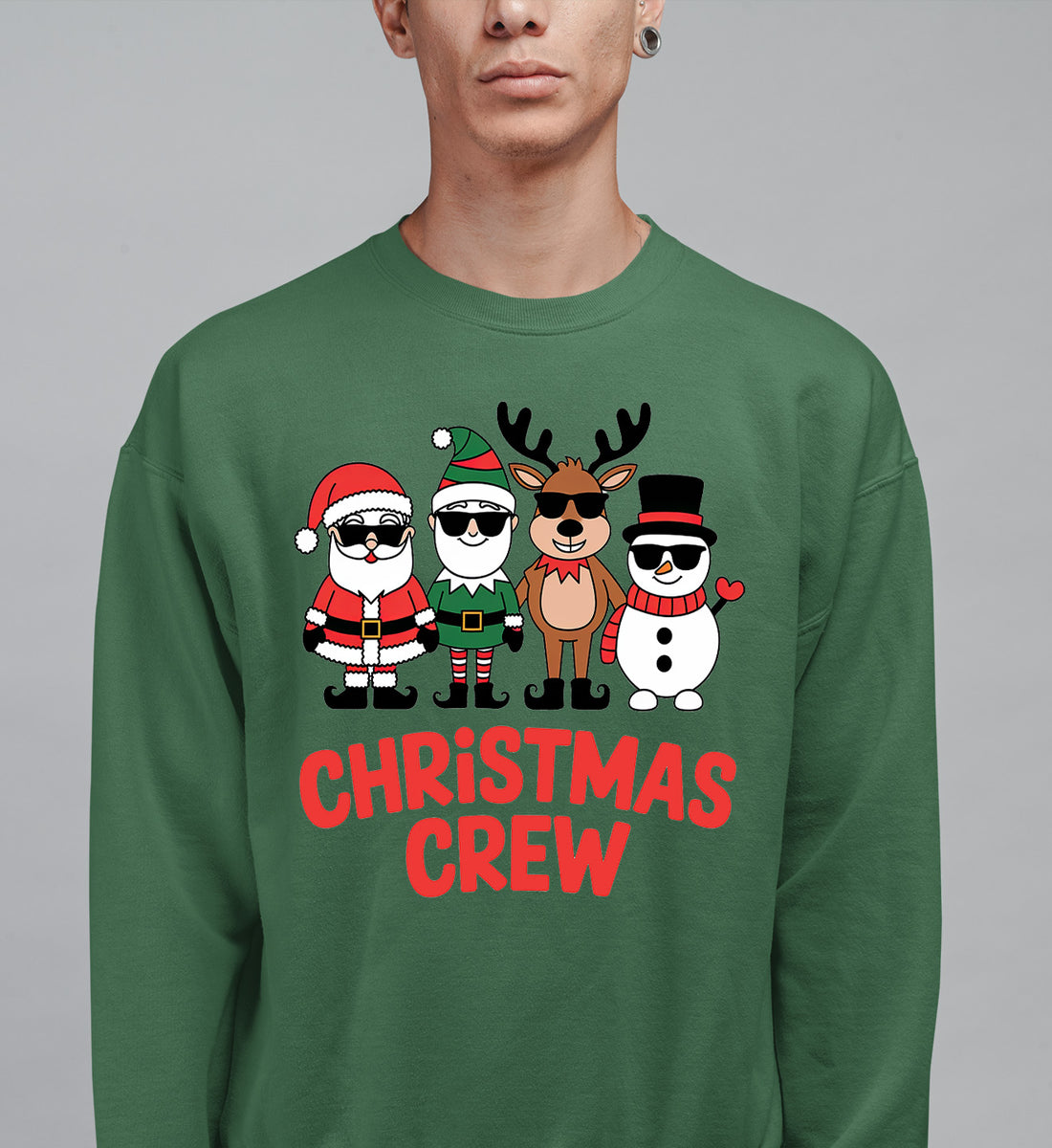 Christmas Crew: Cozy Holiday Squad Gift Idea for Friends & Family | Festive Seasonal Theme Sweatshirt