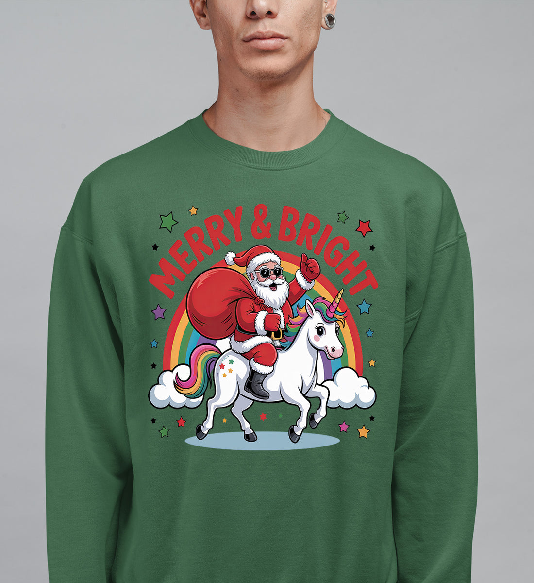Merry & Bright Christmas Gift Tags for Gift Wrapping - Festive Holiday Labels for Packages Sweatshirt