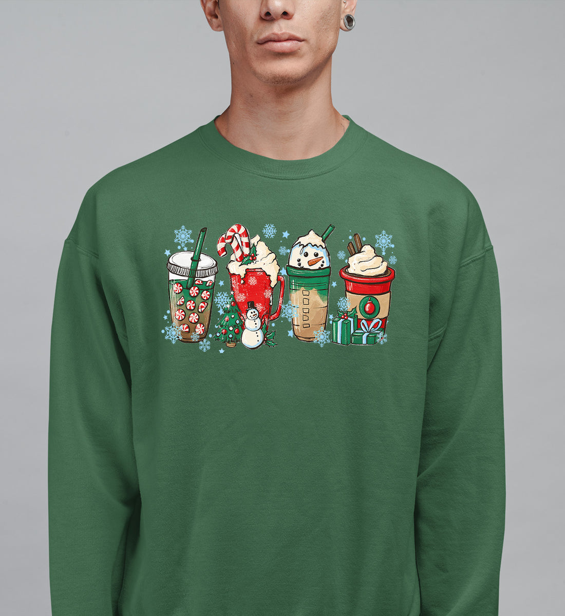 Milkshake Christmas Gift Idea, Festive Holiday Cheer, Sweet Treat Themed Celebration for the Season Sweatshirt