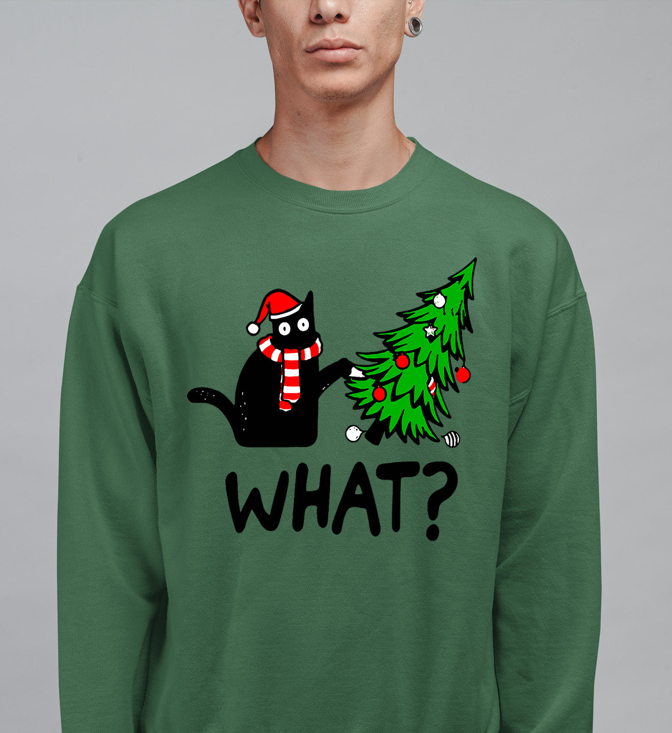 What Cat Says at Christmas - Funny Kitty Gift for Cat Lovers, Holiday Humor, Whiskers & Paws, Cozy Christmas Cheer Sweatshirt