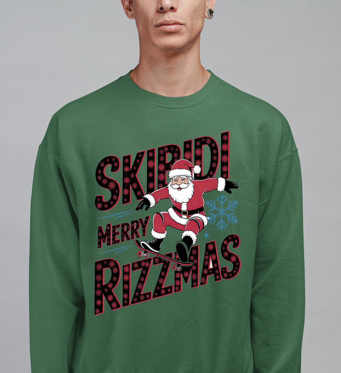 Skibidi Merry Rizzmas Christmas Cheer Festive Keepsake for Holiday Season Gift Sweatshirt