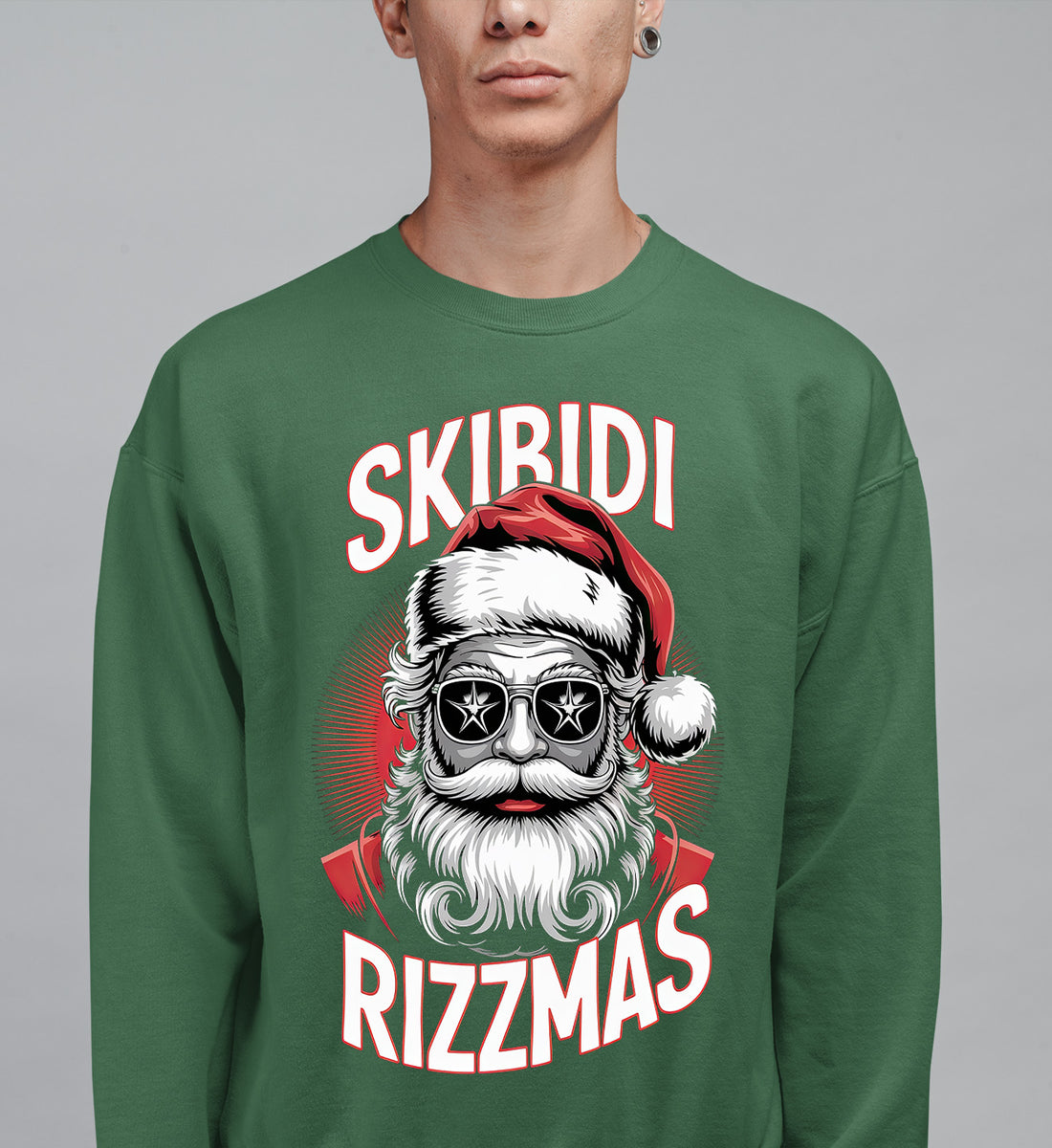 Skibidi Rizzmass Grovey Santa Christmas Spirit Gift Idea for Pop Culture Fans Sweatshirt