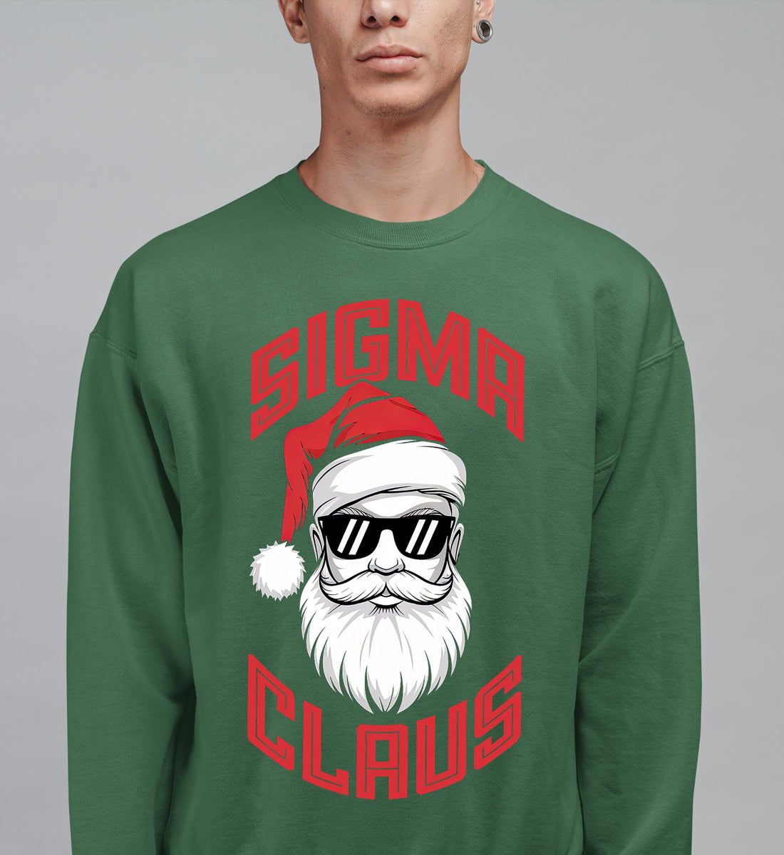 Sigma Claus Christmas Santa Illustration - Festive Holiday Artwork for Seasonal Cheer Sweatshirt