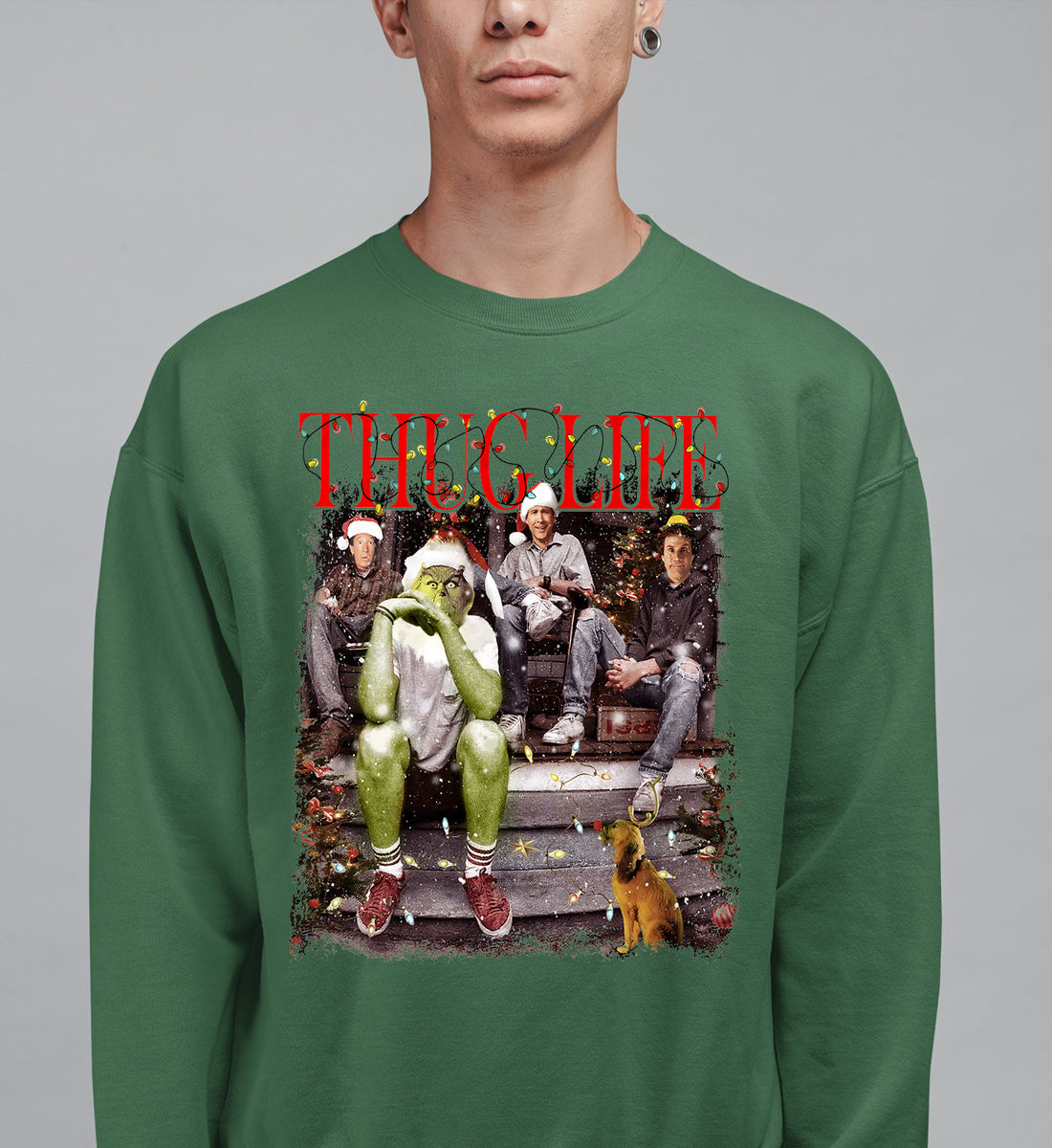 Christmas Thug Life House - Handmade Holiday Home Accent, Rustic Festive Gift Idea for Fans, Unique Xmas Keepsake Sweatshirt