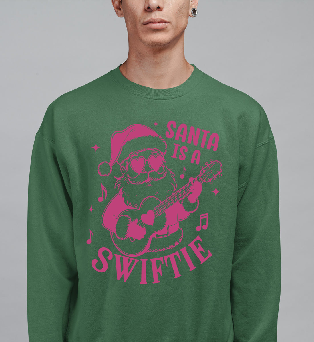 Santa is a Swiftie Christmas Gift Idea for Music Lovers - Festive Santa Theme, Holiday Joy Sweatshirt