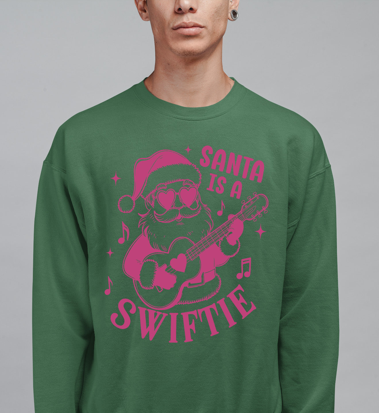 Santa is a Swiftie Christmas Gift Idea for Music Lovers - Festive Santa Theme, Holiday Joy Sweatshirt
