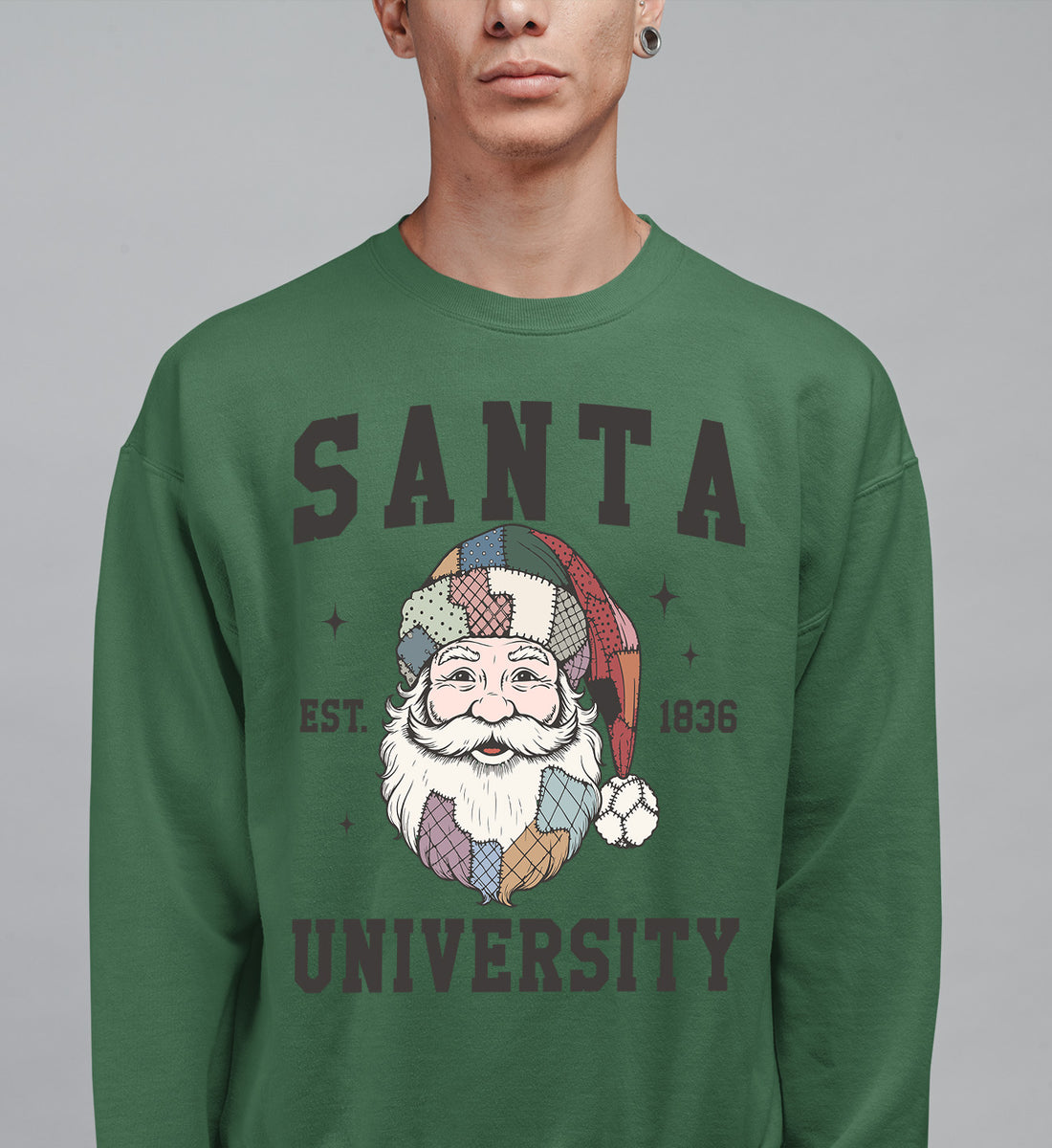 Santa University Christmas Collection, Santa Claus Gift, North Pole Education Theme, Festive Holiday Cheer Sweatshirt