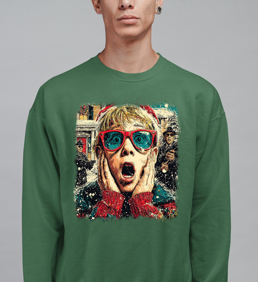 McCallister Scream Christmas Moment – Festive Holiday Pop Culture Theme, Cozy Season Tribute, Seasonal Gift Idea Sweatshirt