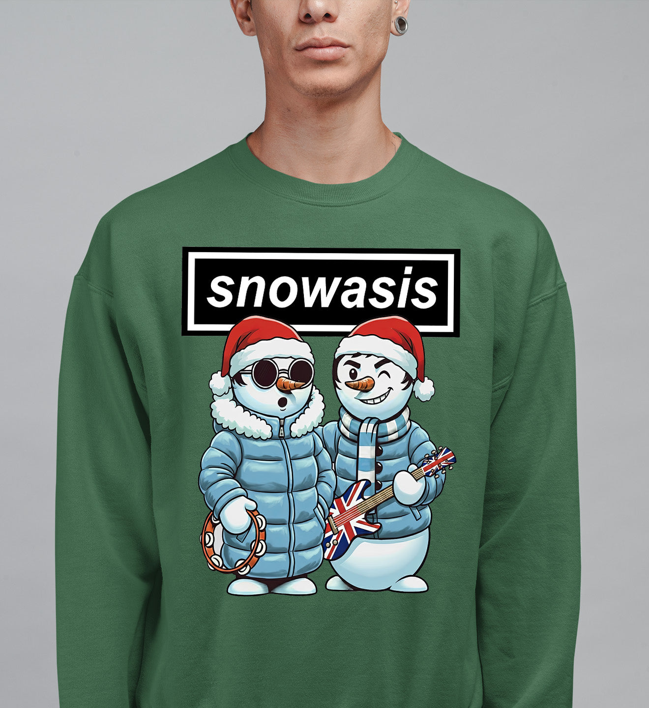 Snowasis Manchester Style Christmas Scene - Festive Seasonal Inspiration, Manchester-Inspired Holiday Vibe Sweatshirt