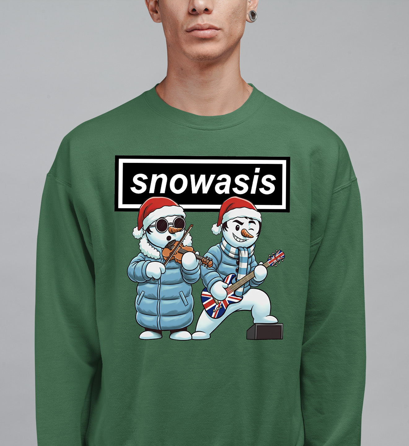 Snowasis Guitar and Violin Christmas Keepsake Gift for Music Lovers Sweatshirt