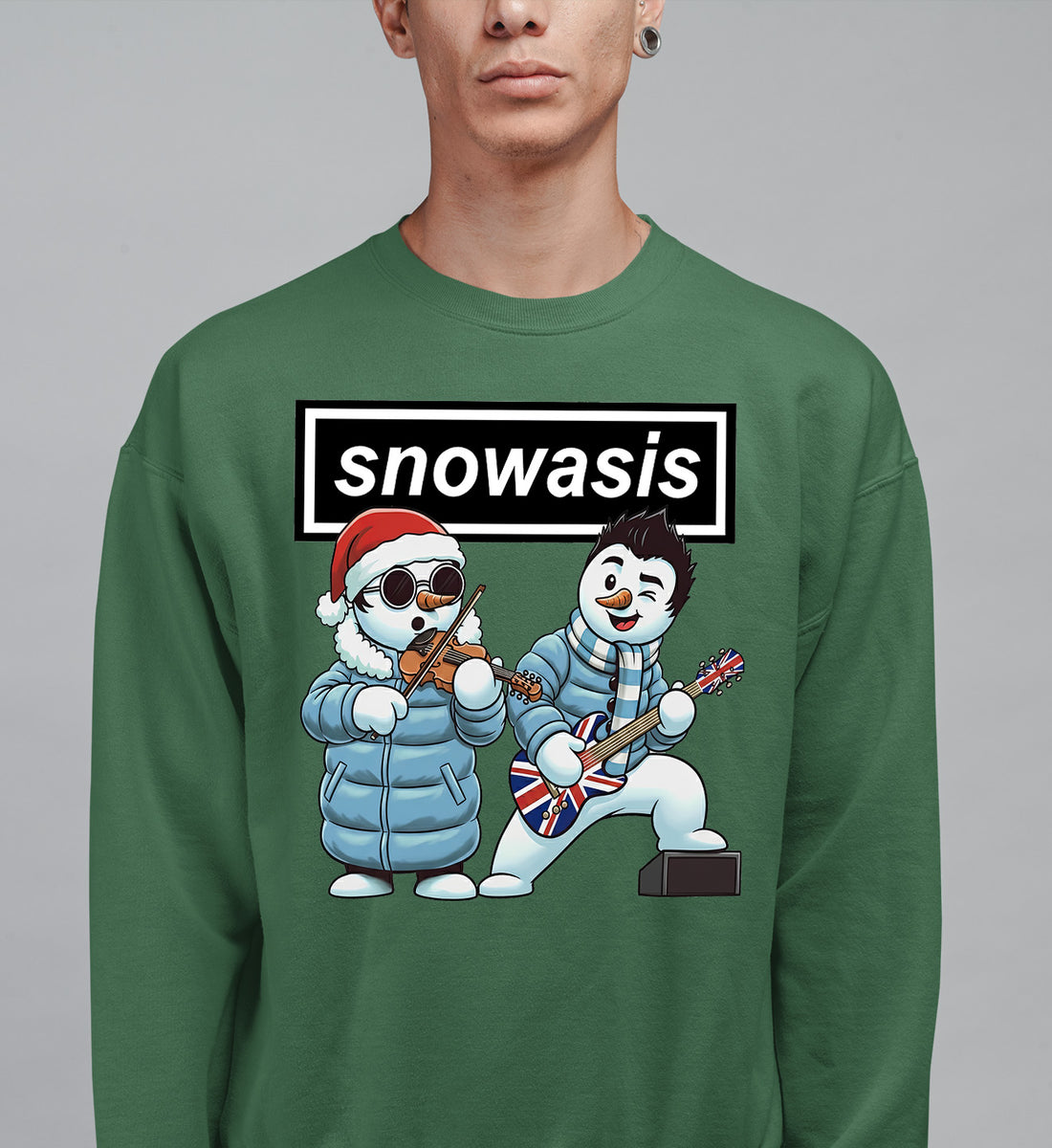 Snowasis Violin Gutar Winking – Christmas Music Themed Charm for Stockings & Holiday Accessories Sweatshirt