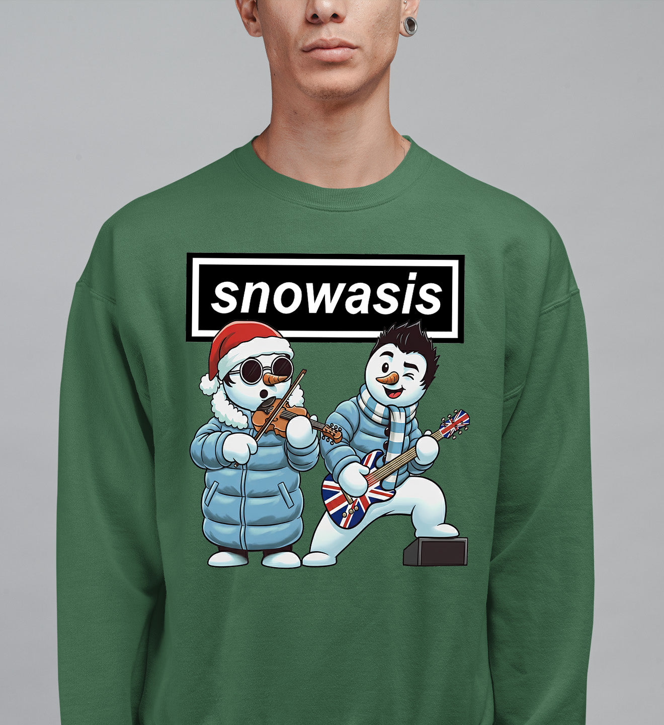 Snowasis Violin Gutar Winking – Christmas Music Themed Charm for Stockings & Holiday Accessories Sweatshirt