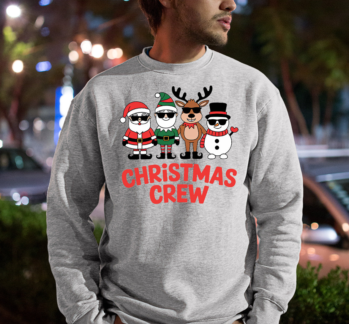 Christmas Crew: Cozy Holiday Squad Gift Idea for Friends & Family | Festive Seasonal Theme Sweatshirt