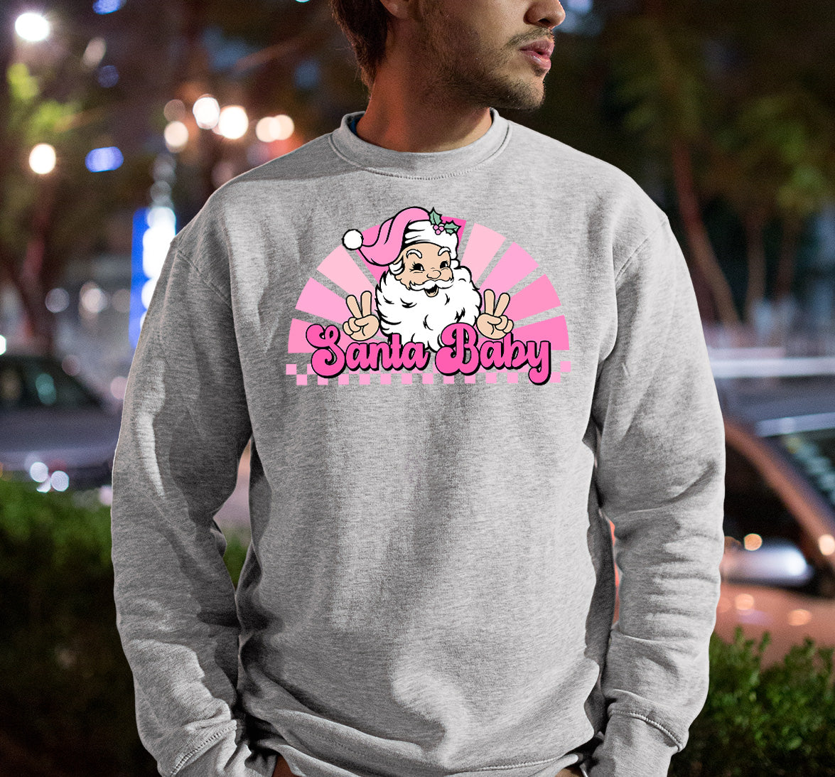 Santa Baby Peace Christmas Theme – Festive Holiday Cheer for Christmas Eve & Seasonal Keepsake Sweatshirt