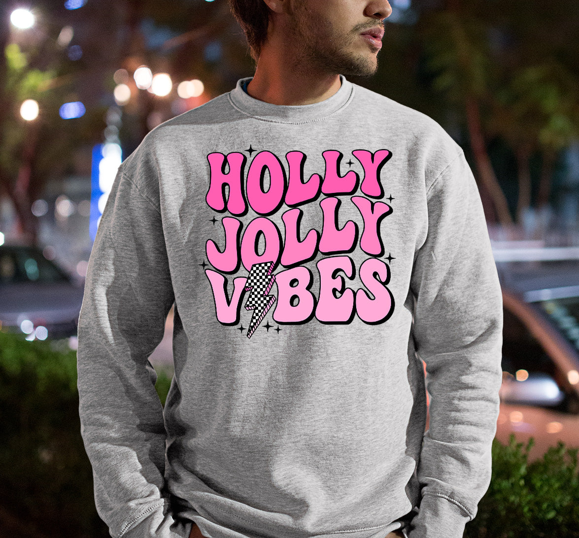 Holly Jolly Vibes Christmas Mood - Festive Seasonal Cheer, Cozy Holiday Spirit, Gift Idea for Winter Nights Sweatshirt