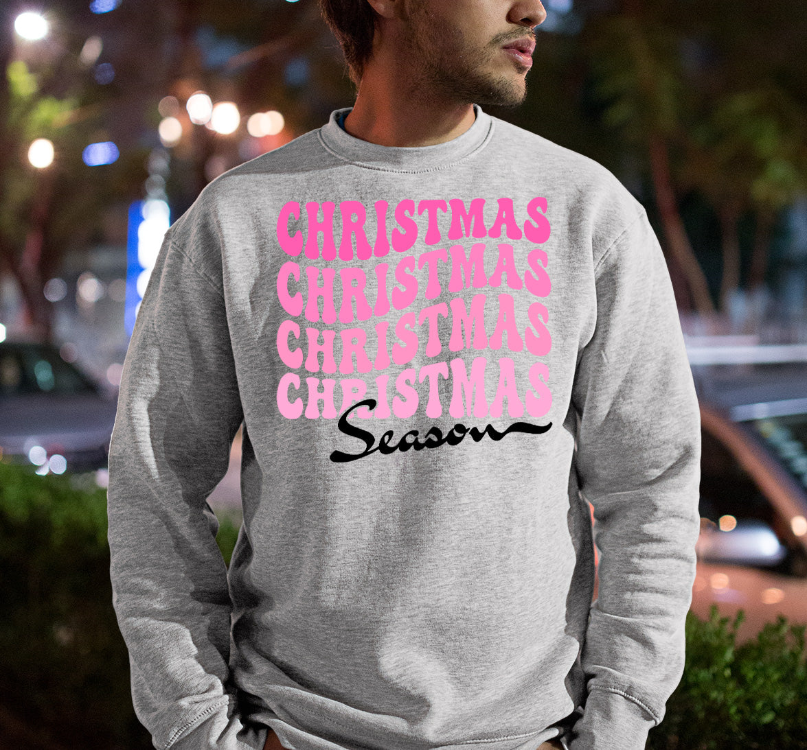Christmas Season Inspired Artwork for Holiday Home | Festive Canvas Art Gift Idea Sweatshirt