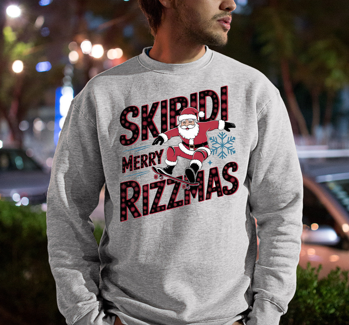 Skibidi Merry Rizzmas Christmas Cheer Festive Keepsake for Holiday Season Gift Sweatshirt