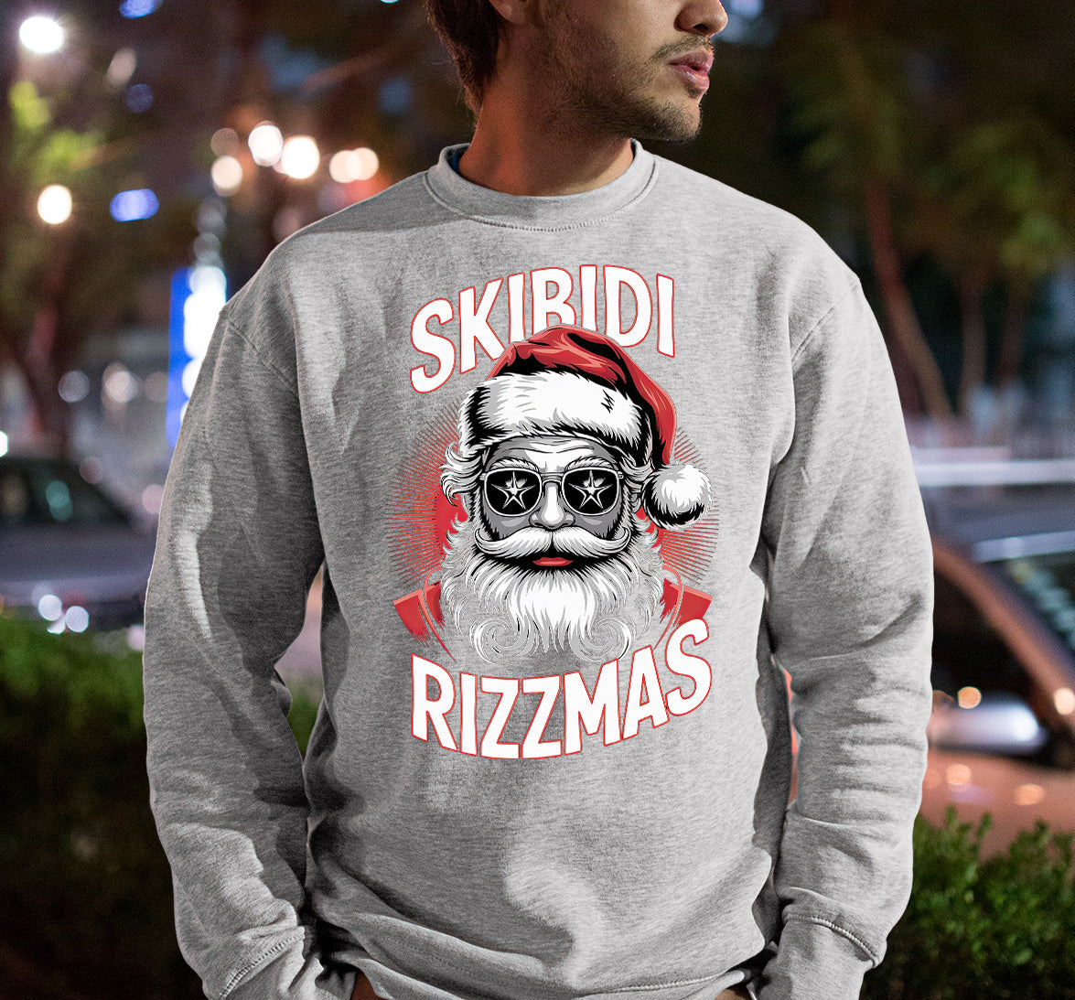 Skibidi Rizzmass Grovey Santa Christmas Spirit Gift Idea for Pop Culture Fans Sweatshirt