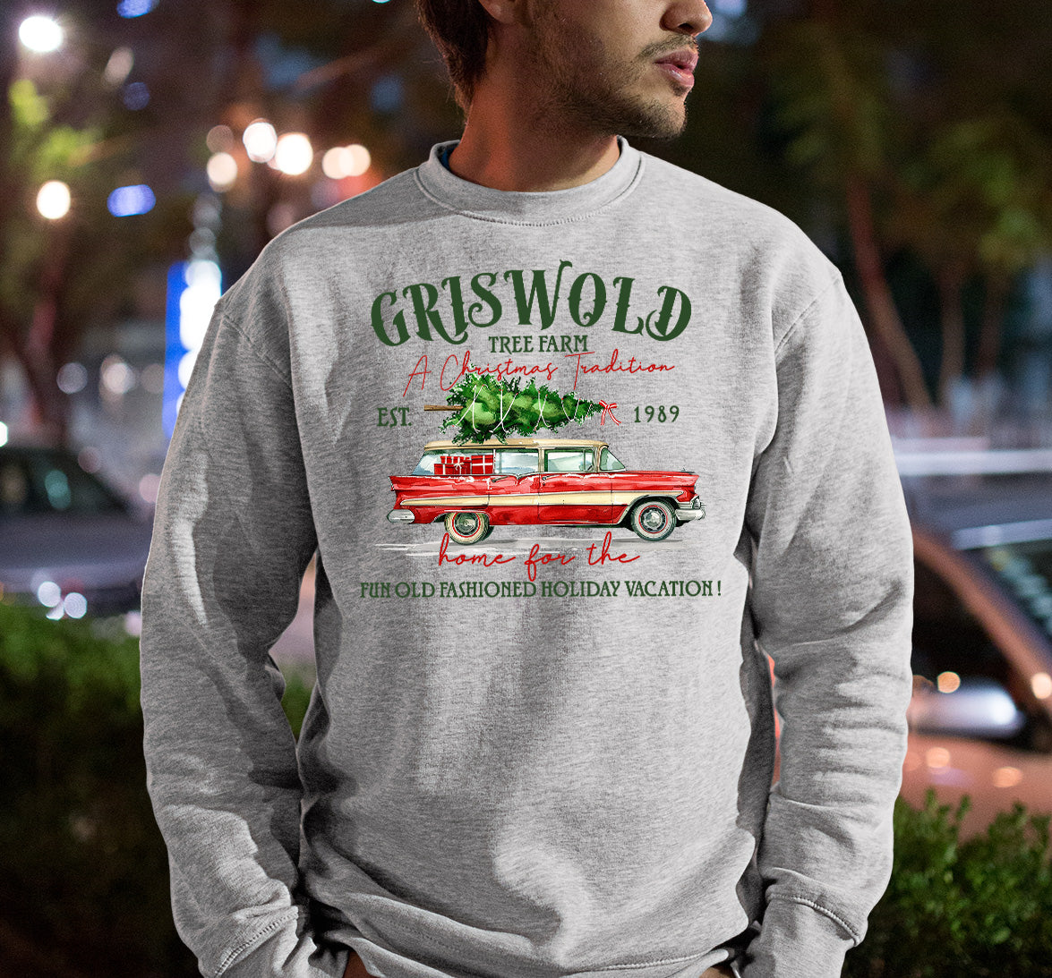 Griswold Tree Farm Christmas Magic, Rustic Holiday Charm for Seasonal Celebrations and Gift Giving Sweatshirt