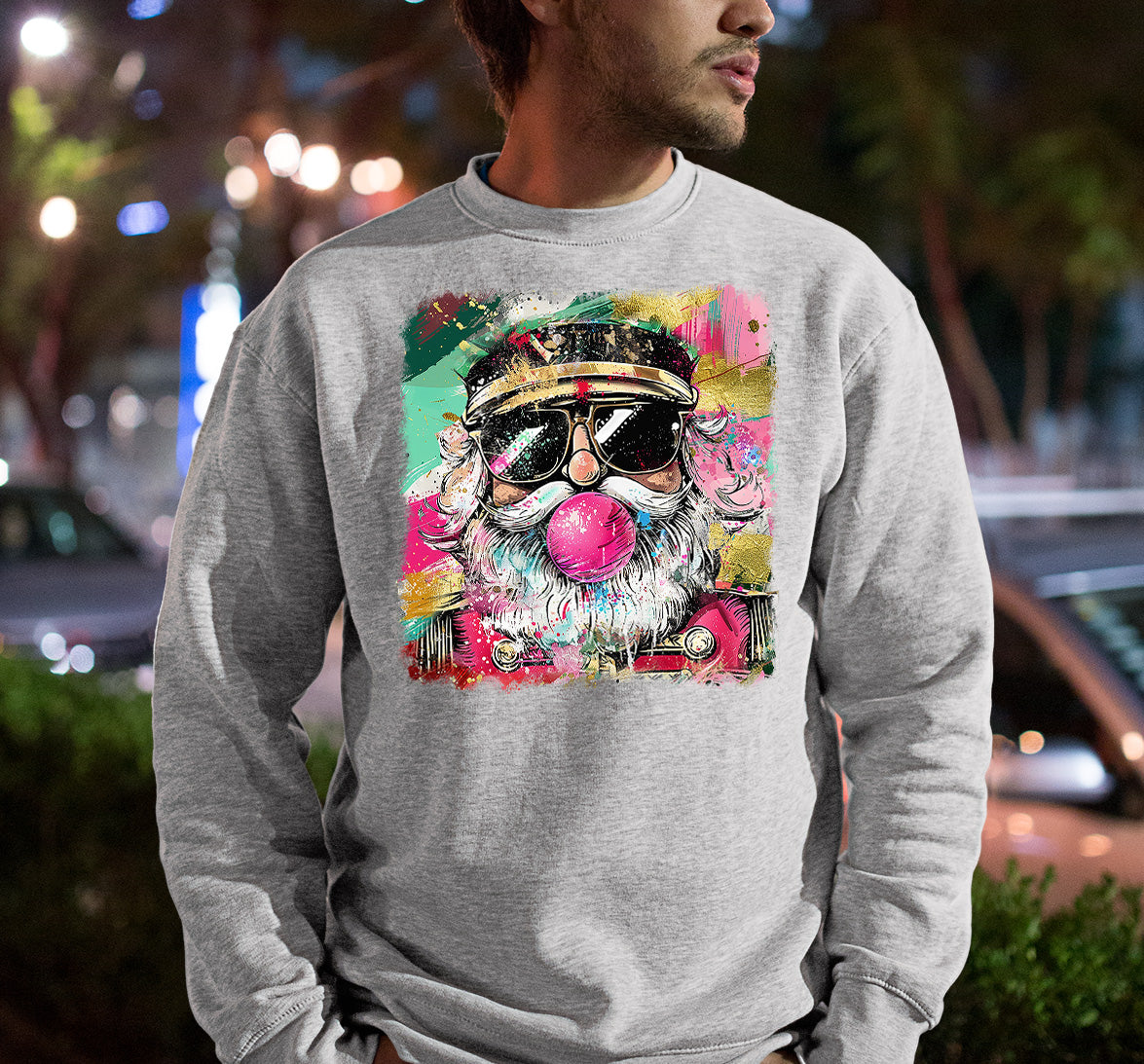 Santa Bubblegum Christmas Collectible - Holiday Gift for Santa Lovers, Festive Seasonal Item Sweatshirt
