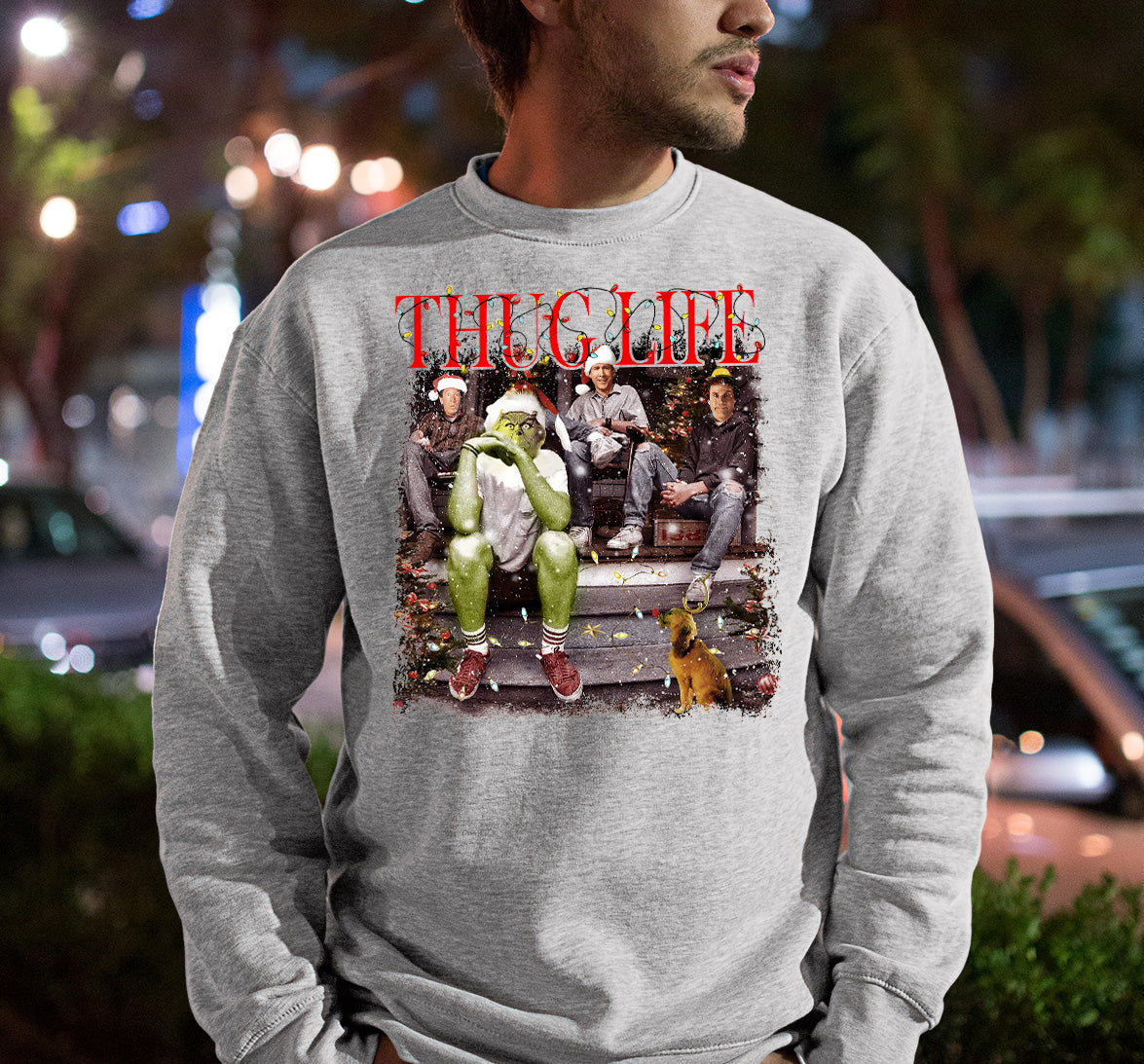 Christmas Thug Life House - Handmade Holiday Home Accent, Rustic Festive Gift Idea for Fans, Unique Xmas Keepsake Sweatshirt