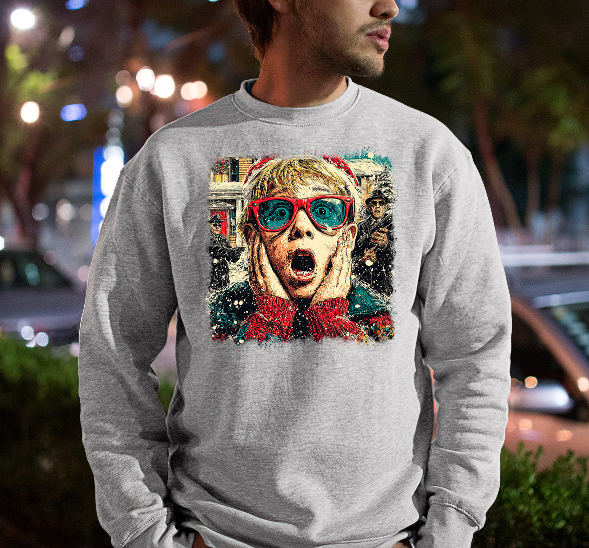 McCallister Scream Christmas Moment – Festive Holiday Pop Culture Theme, Cozy Season Tribute, Seasonal Gift Idea Sweatshirt