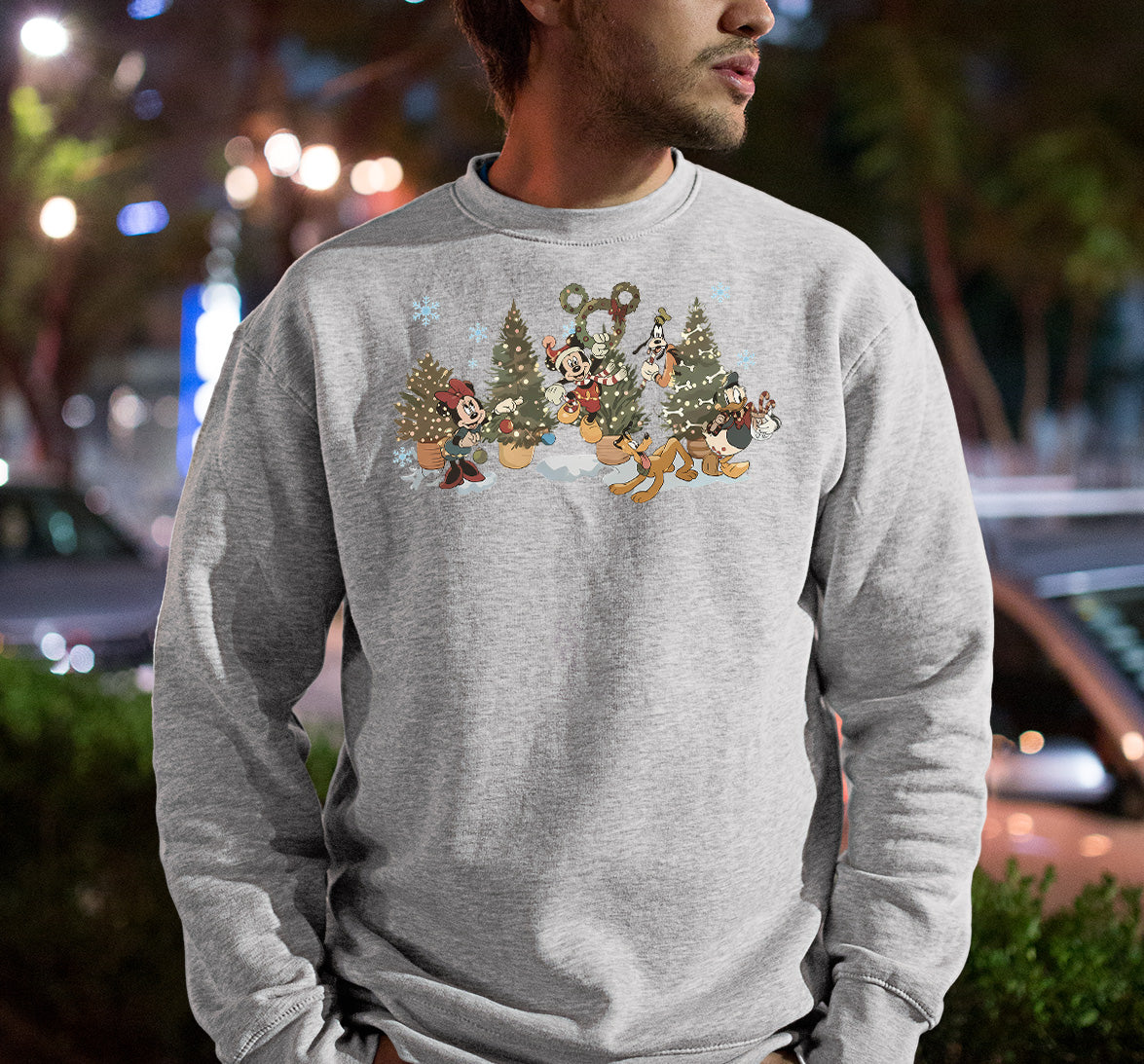 Vintage Christmas Fairytale Retro Style - Yuletide Nostalgia, Cozy Holiday Vintage Theme Sweatshirt