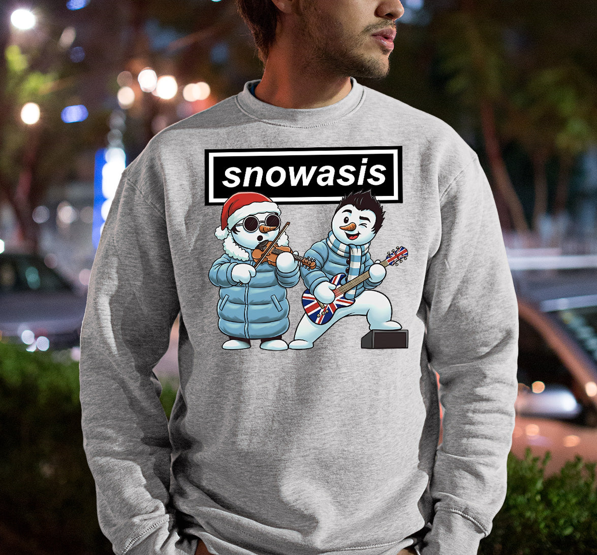 Snowasis Violin Gutar Winking – Christmas Music Themed Charm for Stockings & Holiday Accessories Sweatshirt