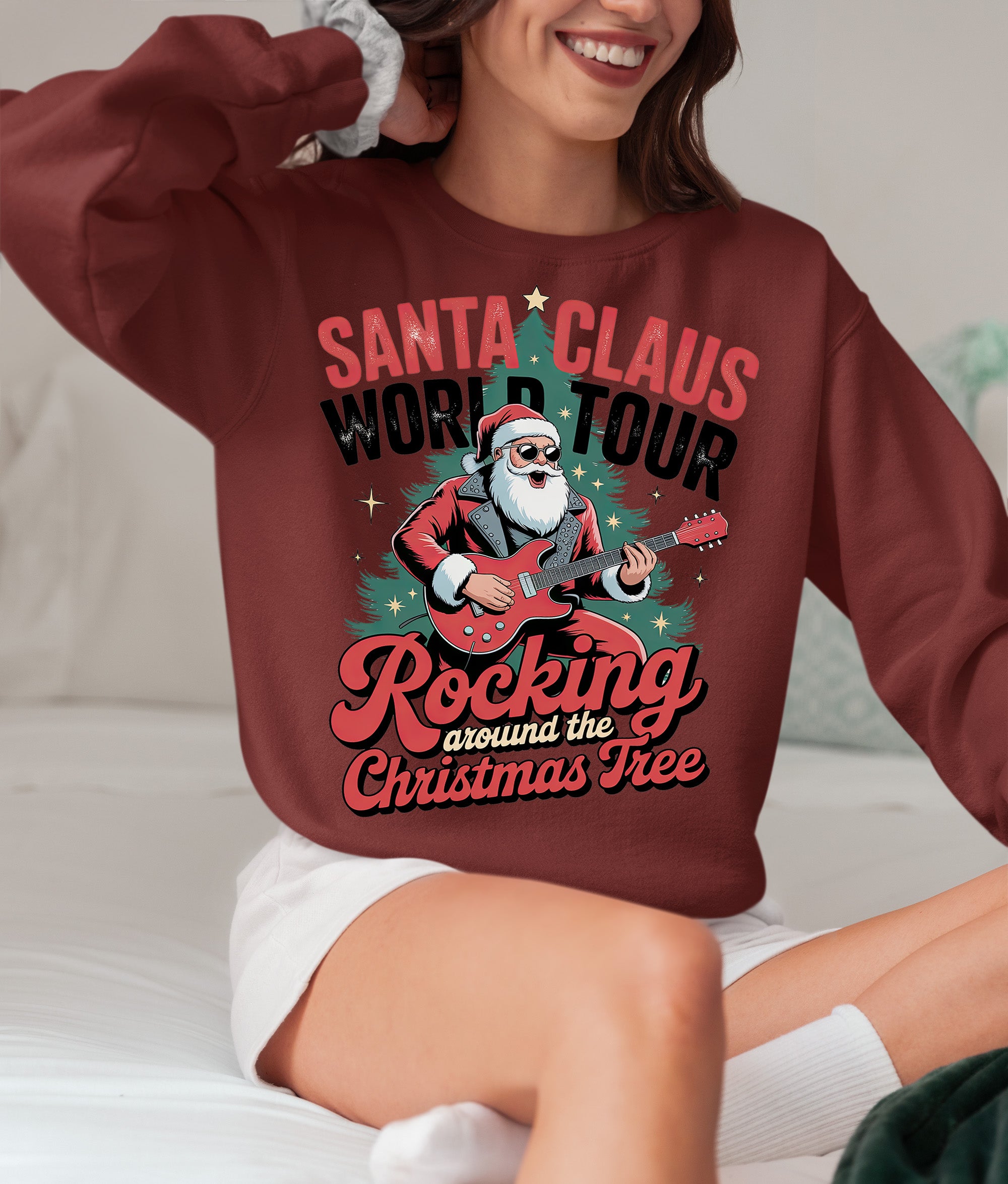 Sand Claus World Tour Christmas Keepsake - Santa Travel Cheer Across the Globe Gift Idea Sweatshirt