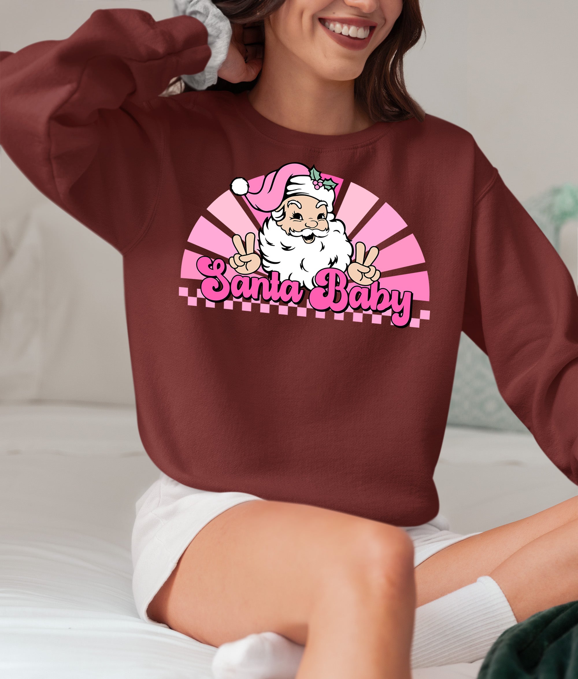 Santa Baby Peace Christmas Theme – Festive Holiday Cheer for Christmas Eve & Seasonal Keepsake Sweatshirt