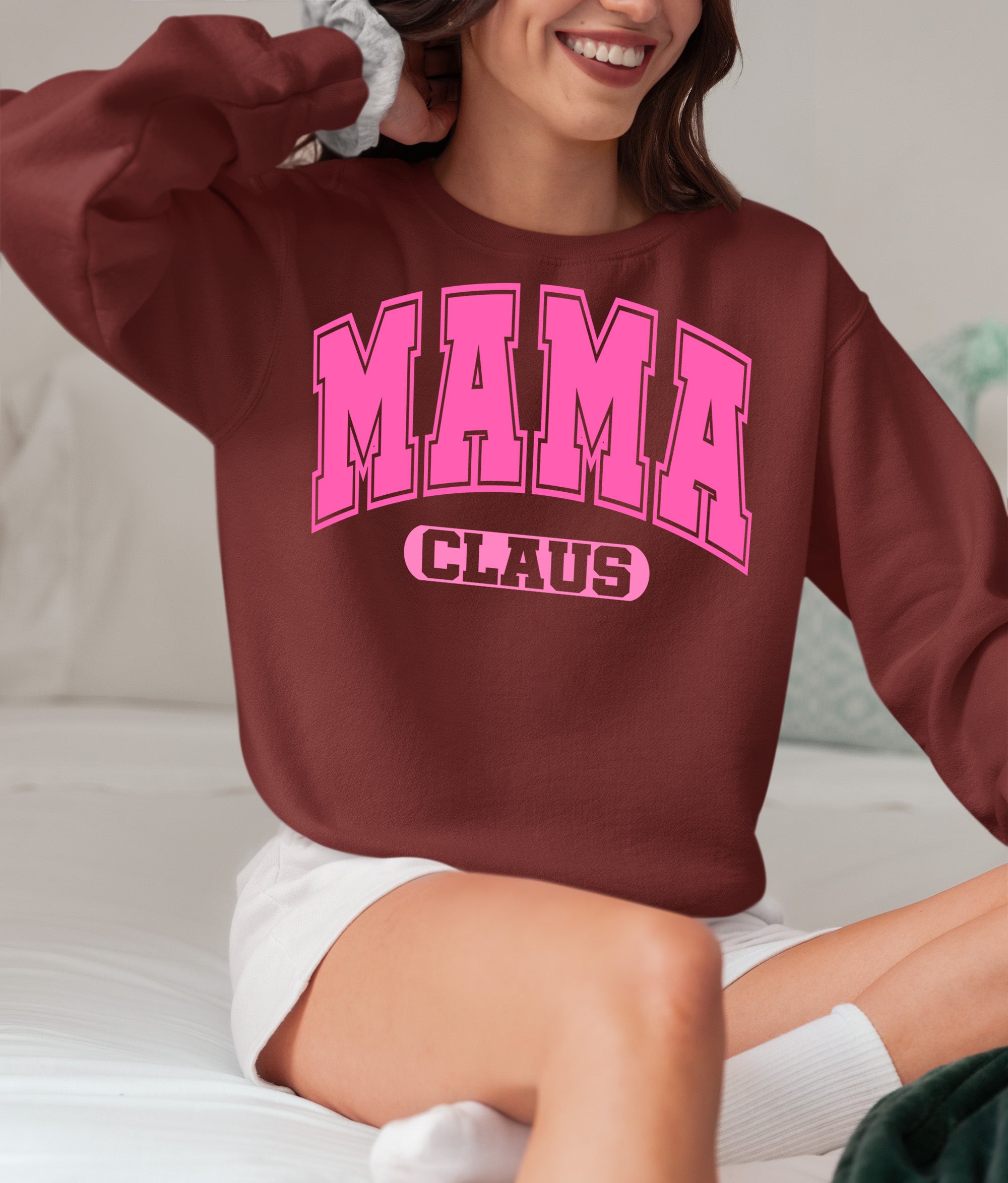 Mama Claus Christmas Joy Gift for Mom | Cozy Holiday Theme for Mom - Seasonal Cheer Sweatshirt