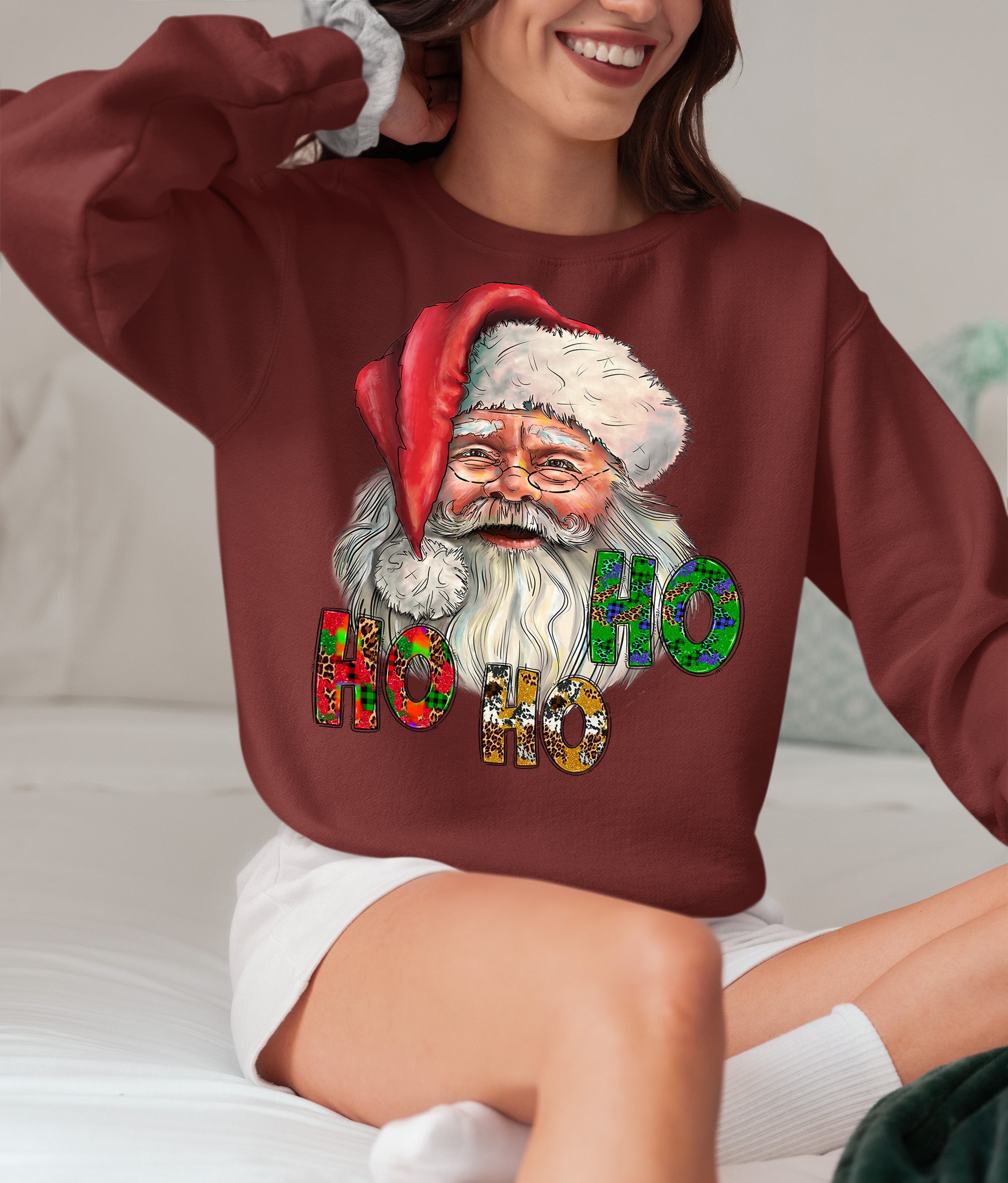 Ho Ho Ho Santa Christmas Festive Holiday Keepsake Gift Idea Sweatshirt