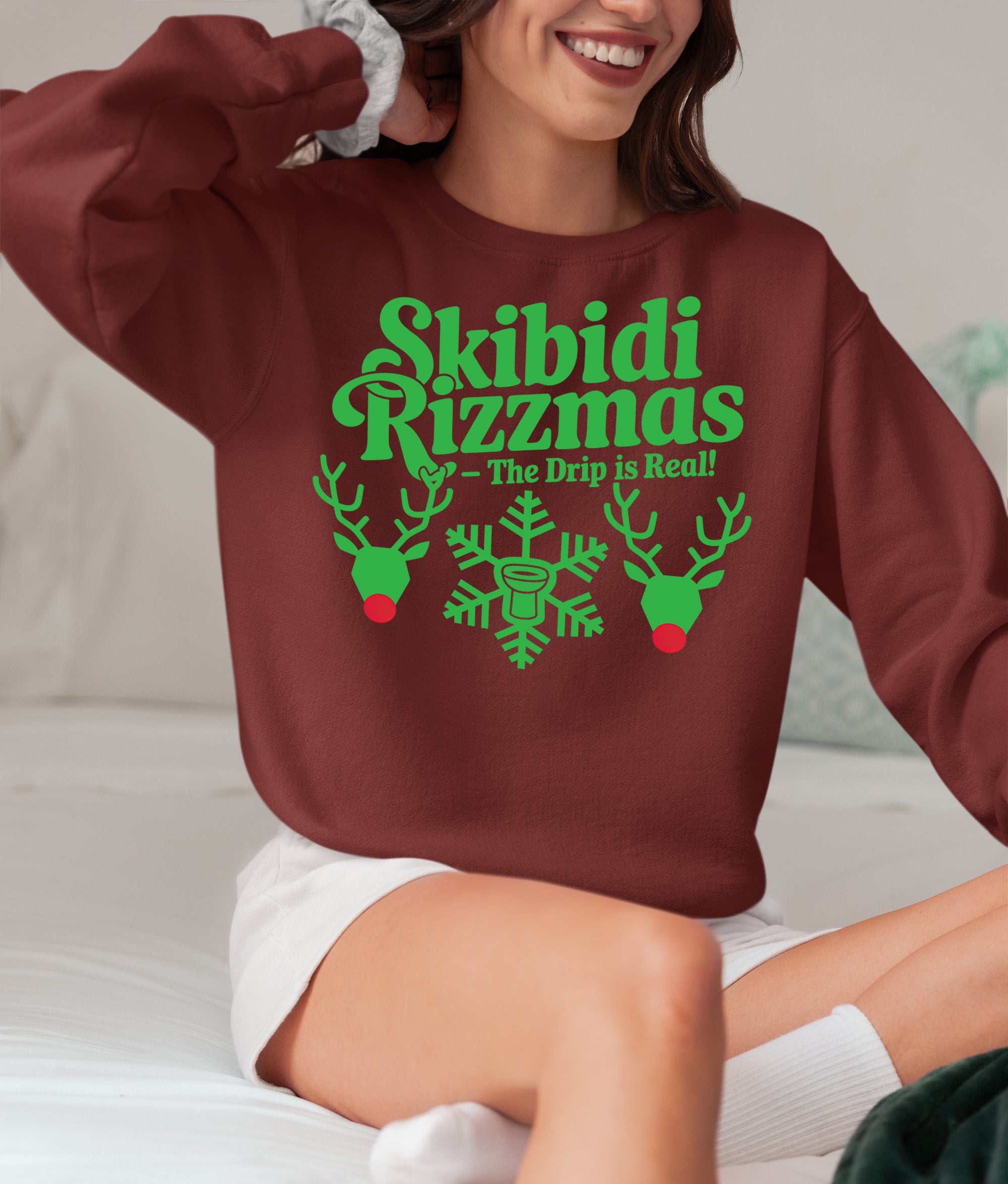 Skibidi Rizzman Christmas Character - Festive Holiday Cheer for Fans, Whimsical Seasonal Gift Idea Sweatshirt