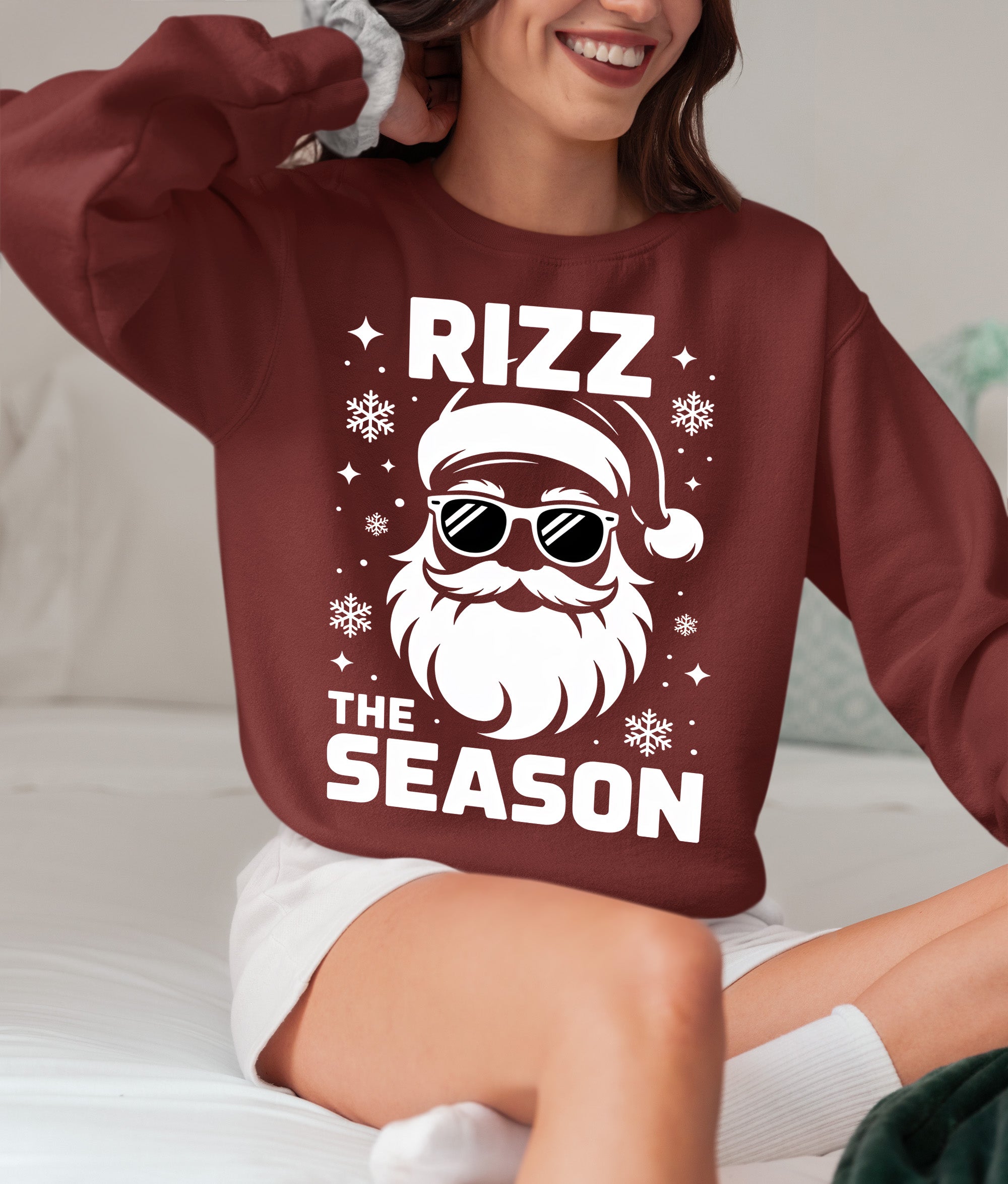 Rizz the Season Christmas Collectible, Handmade Holiday Treasure, Festive Seasonal Character for Gift or Display Sweatshirt