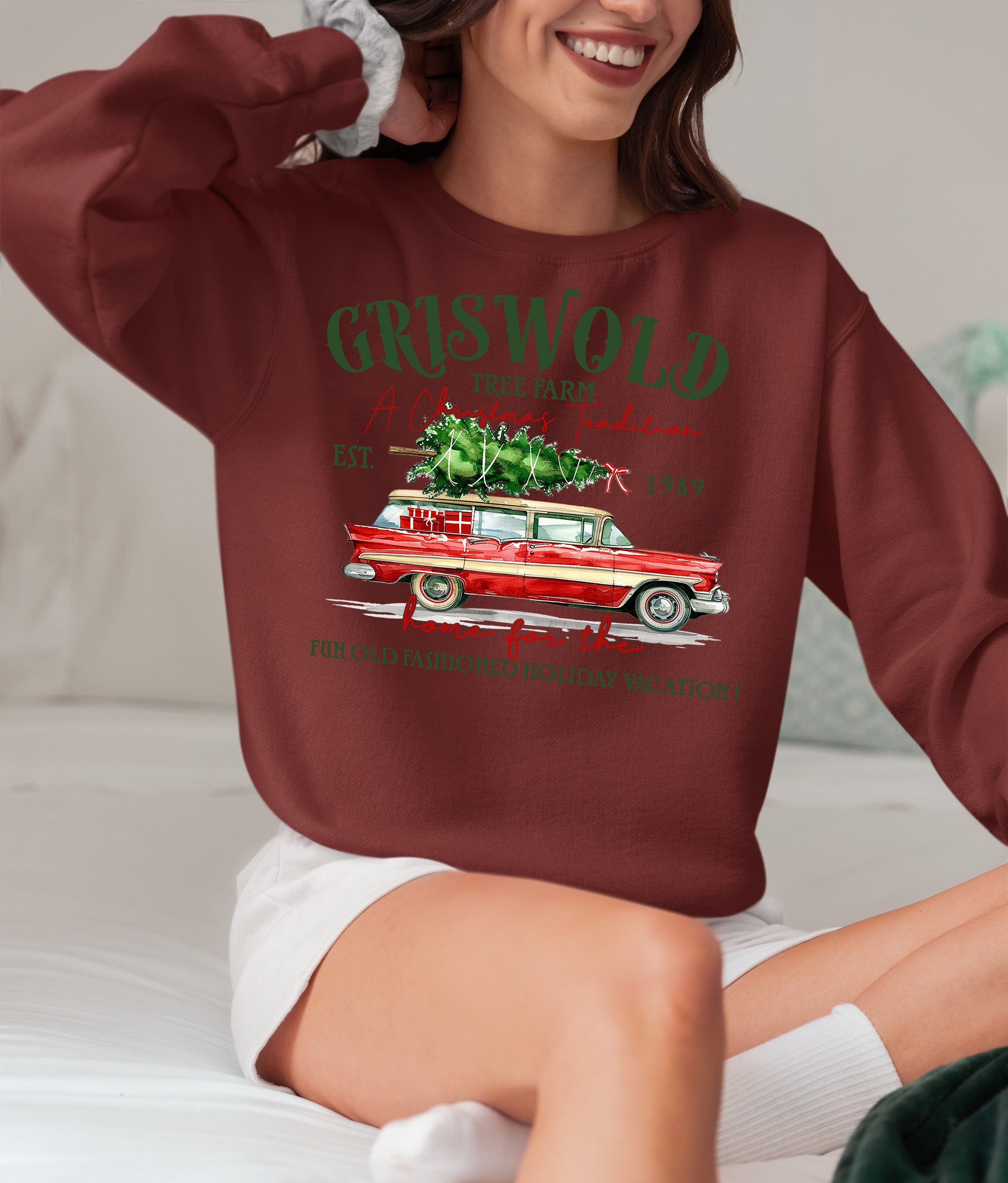Griswold Tree Farm Christmas Magic, Rustic Holiday Charm for Seasonal Celebrations and Gift Giving Sweatshirt