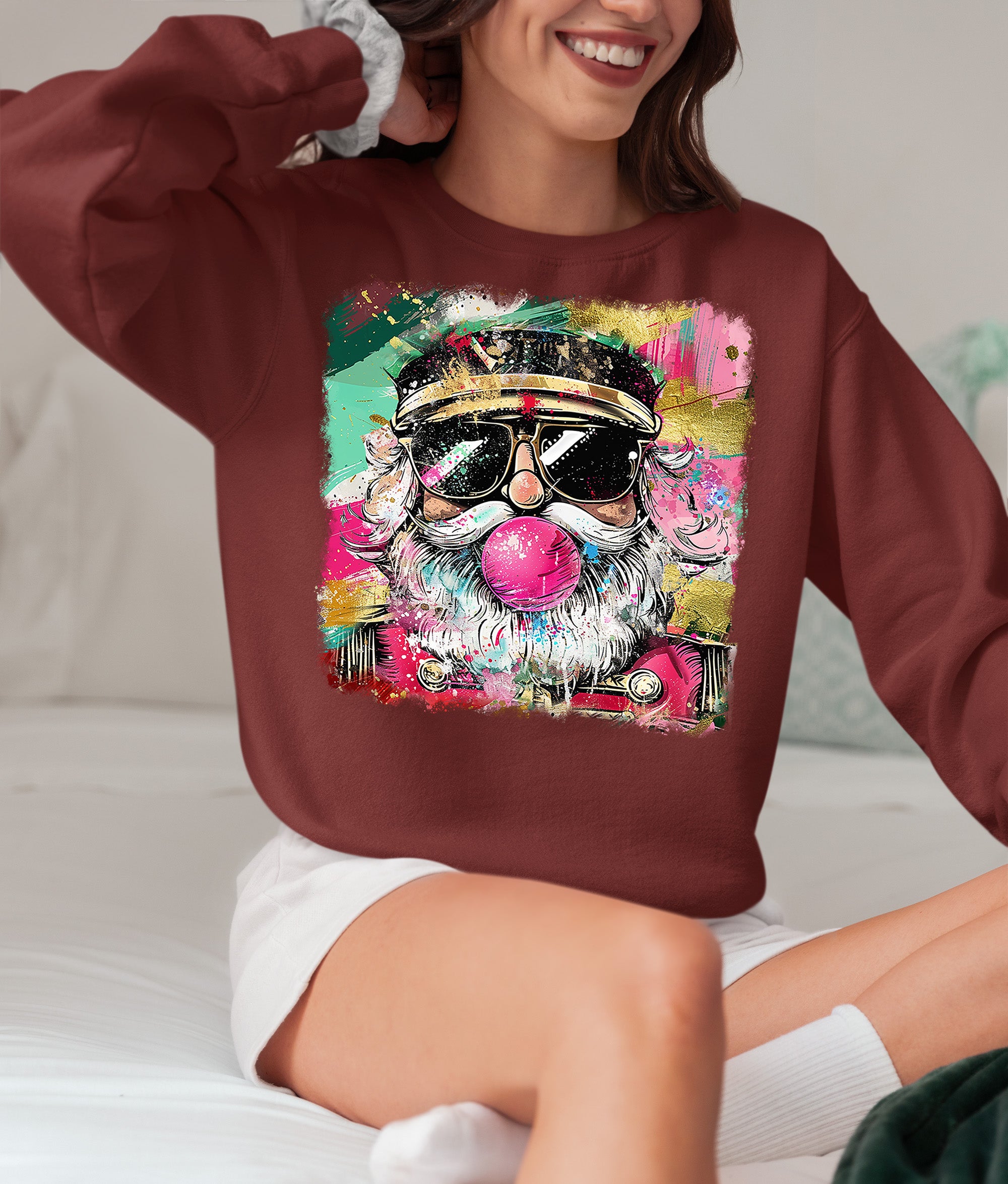 Santa Bubblegum Christmas Collectible - Holiday Gift for Santa Lovers, Festive Seasonal Item Sweatshirt