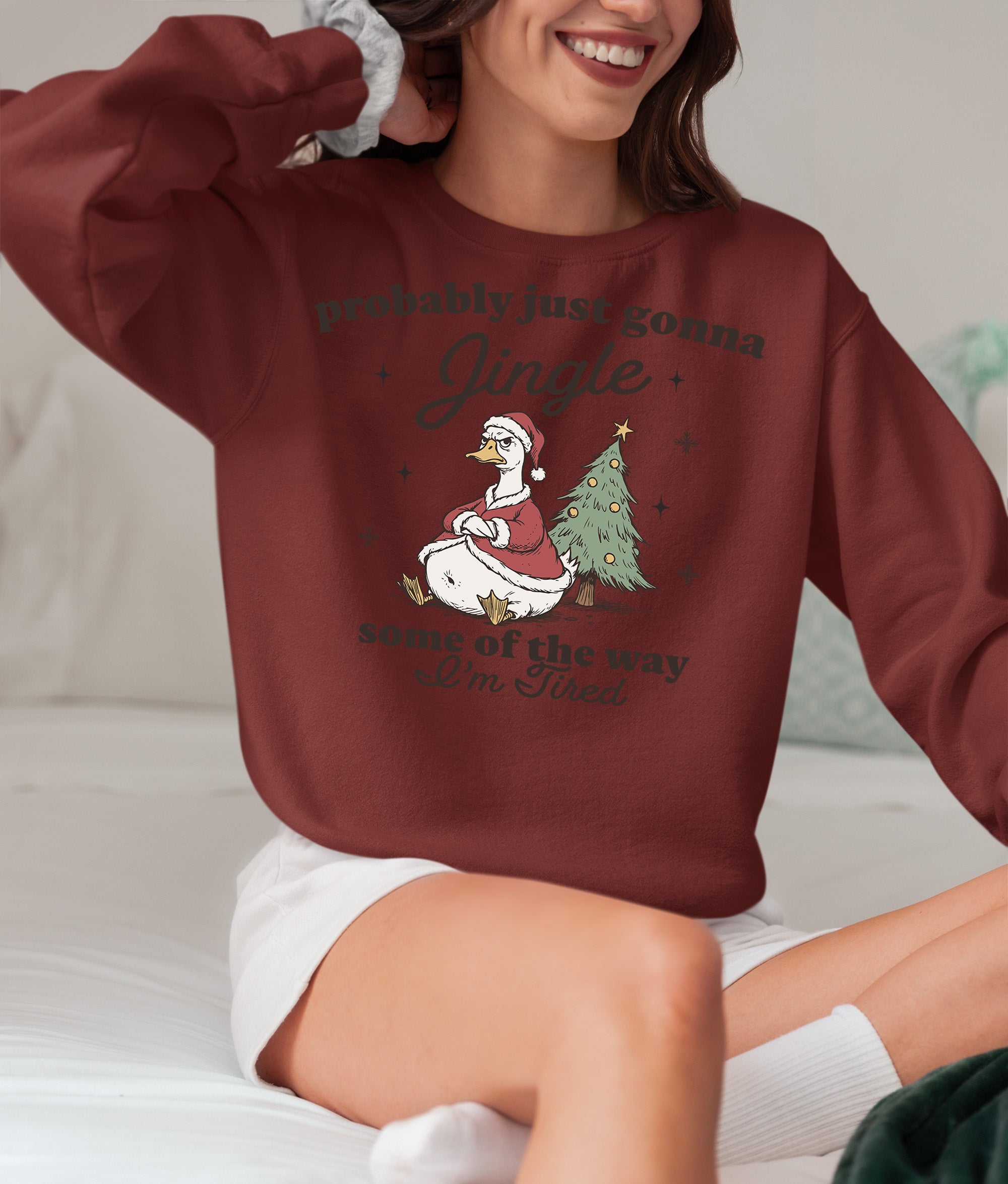 Christmas Joy Collection: Festive accessory with bell charm, sparkling red & green accents for holiday cheer, perfect gift idea, jingle Sweatshirt