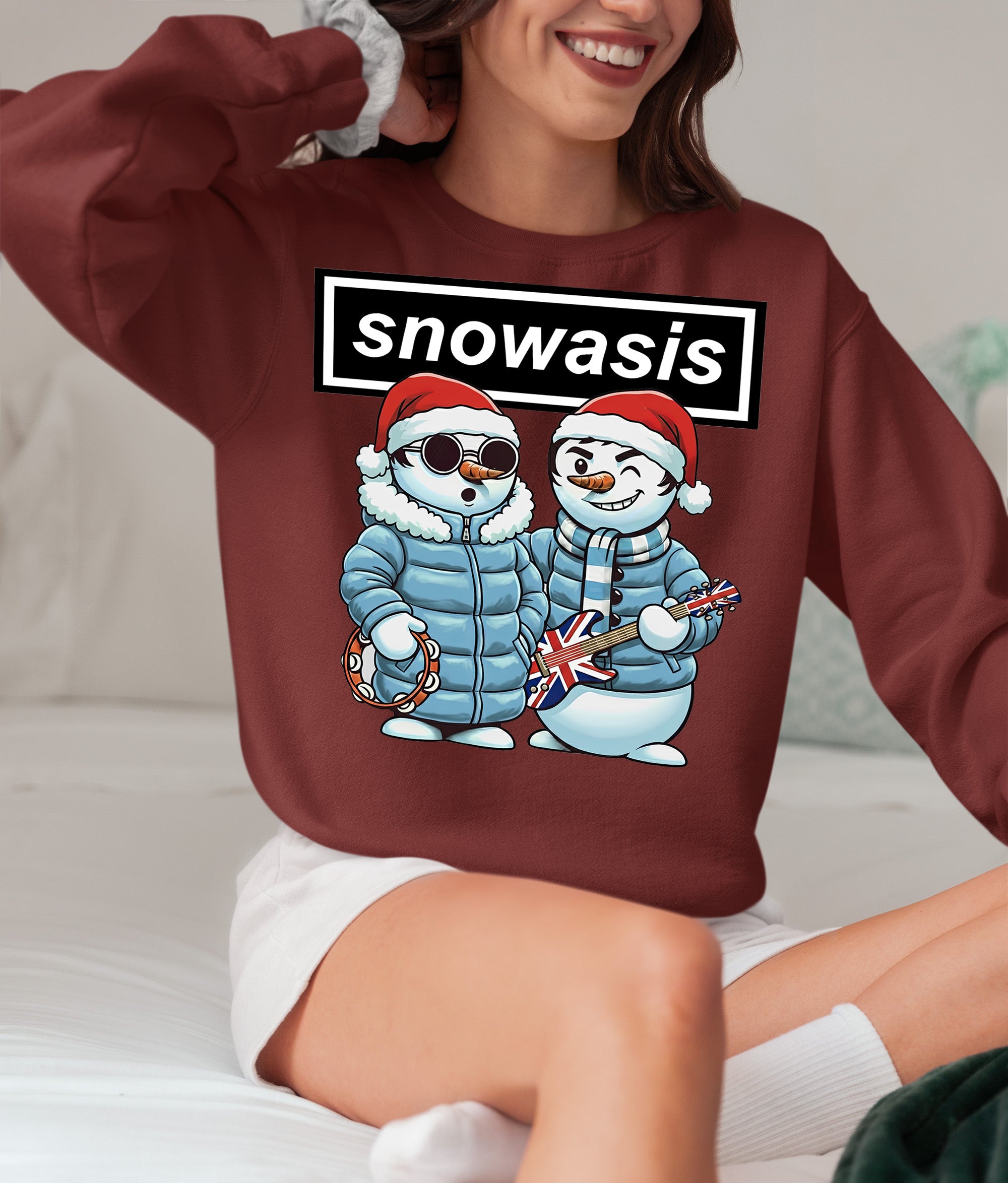 Snowasis Manchester Style Christmas Scene - Festive Seasonal Inspiration, Manchester-Inspired Holiday Vibe Sweatshirt