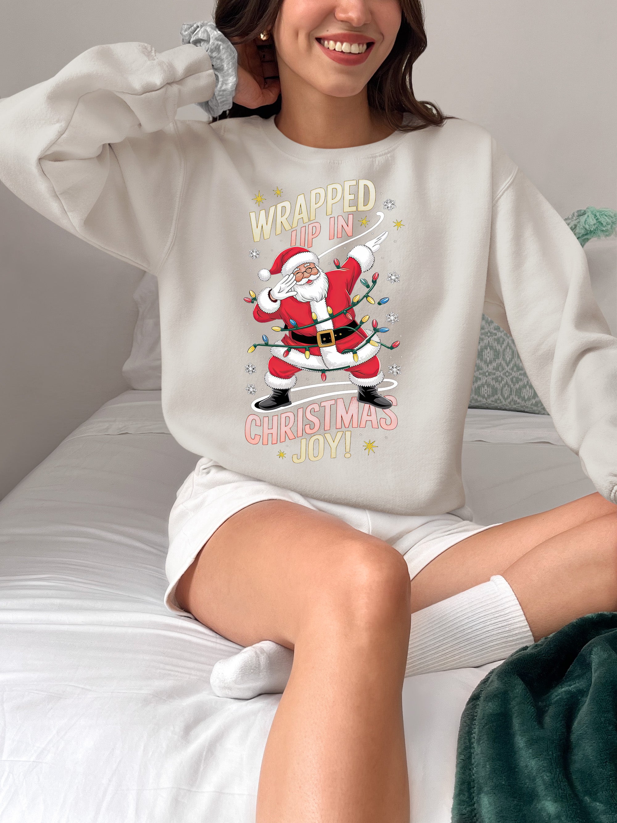 Wrapped up in Christmas Joy – Handmade Keepsake, Cozy Holiday Gift for Loved Ones, Heartfelt Seasonal Treasure Sweatshirt