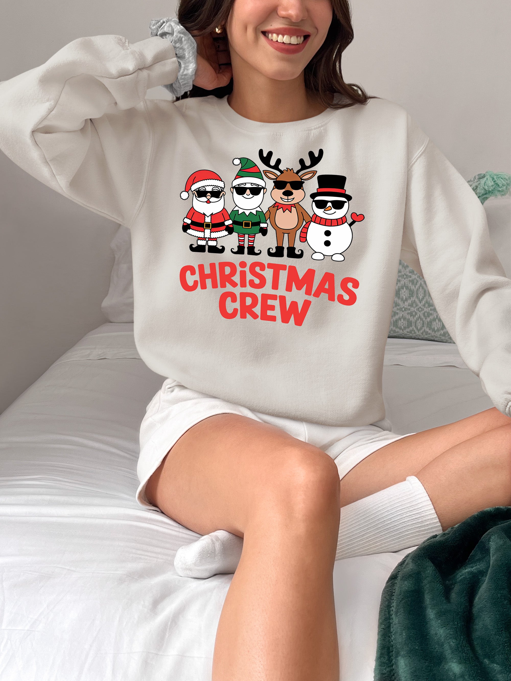Christmas Crew: Cozy Holiday Squad Gift Idea for Friends & Family | Festive Seasonal Theme Sweatshirt