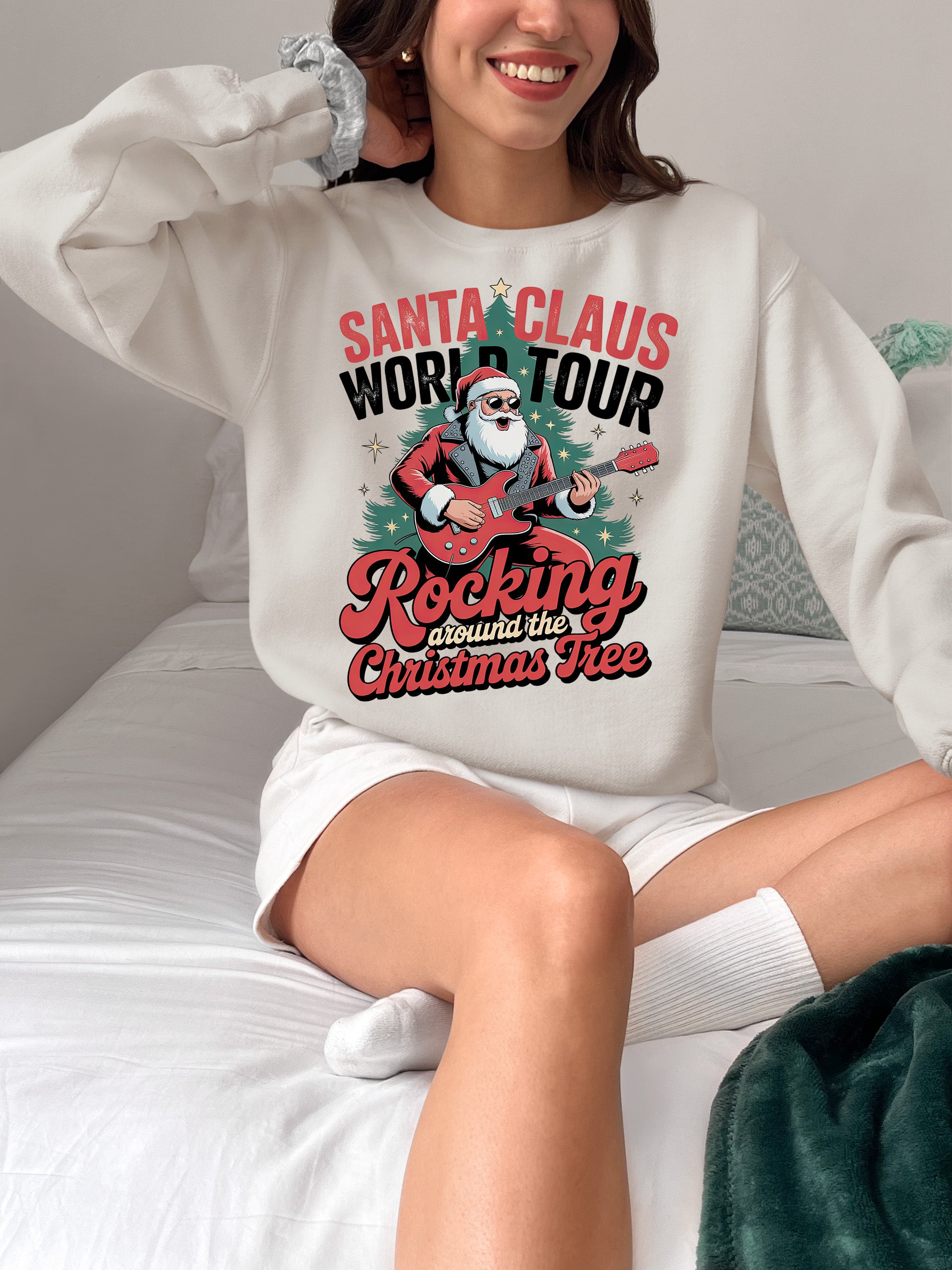 Sand Claus World Tour Christmas Keepsake - Santa Travel Cheer Across the Globe Gift Idea Sweatshirt