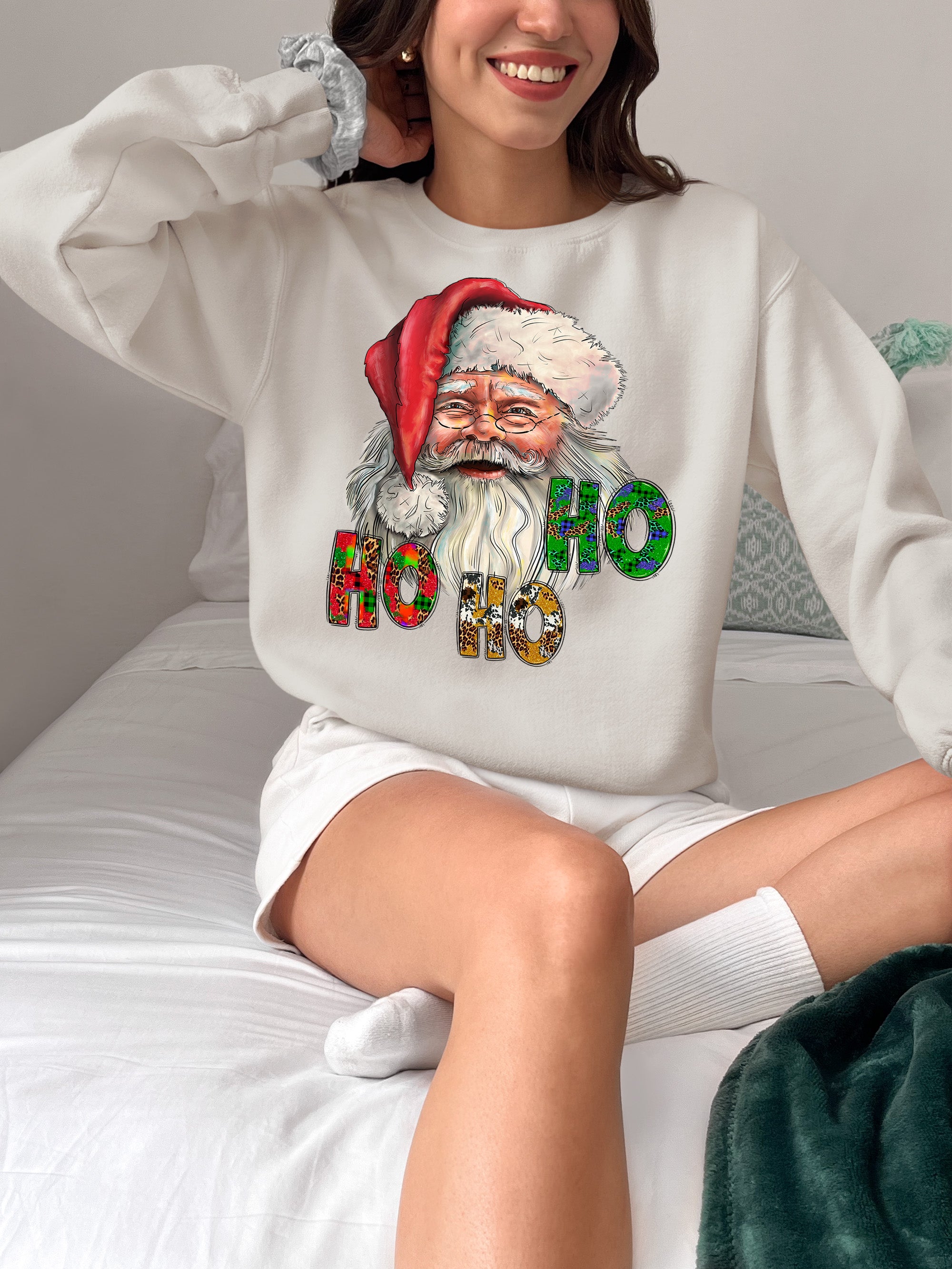 Ho Ho Ho Santa Christmas Festive Holiday Keepsake Gift Idea Sweatshirt