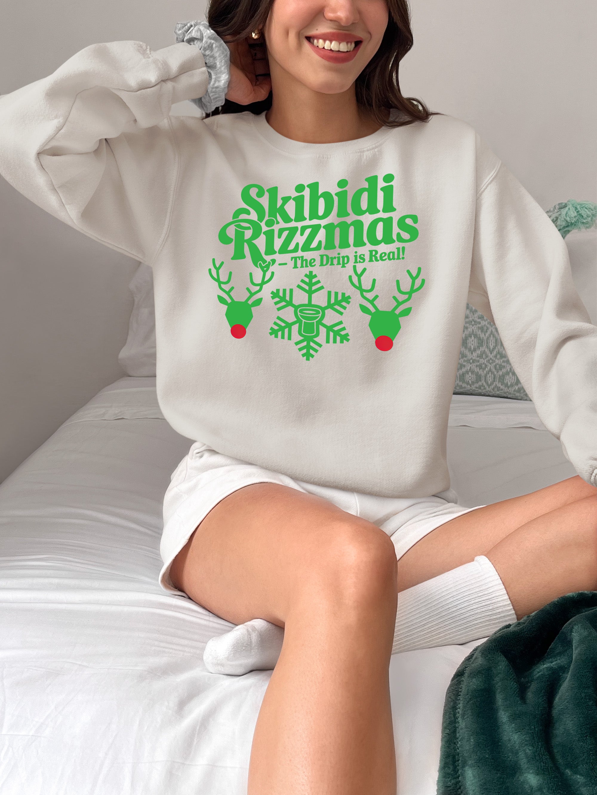 Skibidi Rizzman Christmas Character - Festive Holiday Cheer for Fans, Whimsical Seasonal Gift Idea Sweatshirt
