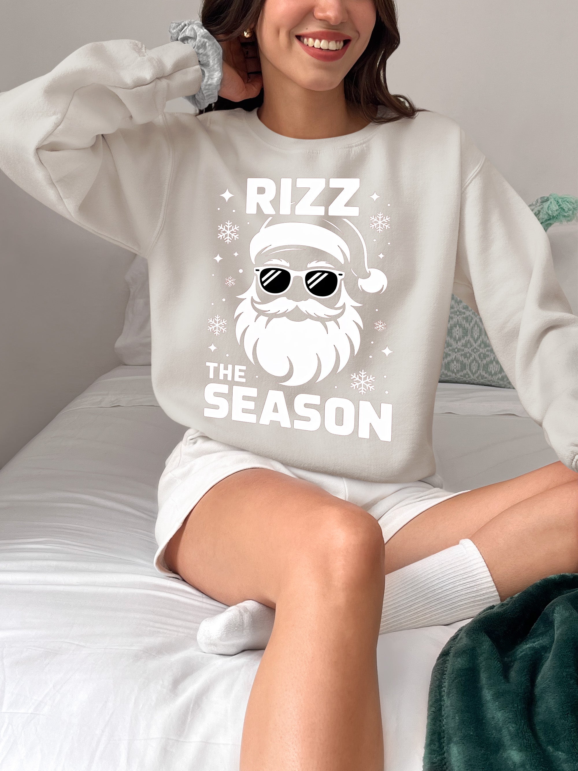 Rizz the Season Christmas Collectible, Handmade Holiday Treasure, Festive Seasonal Character for Gift or Display Sweatshirt