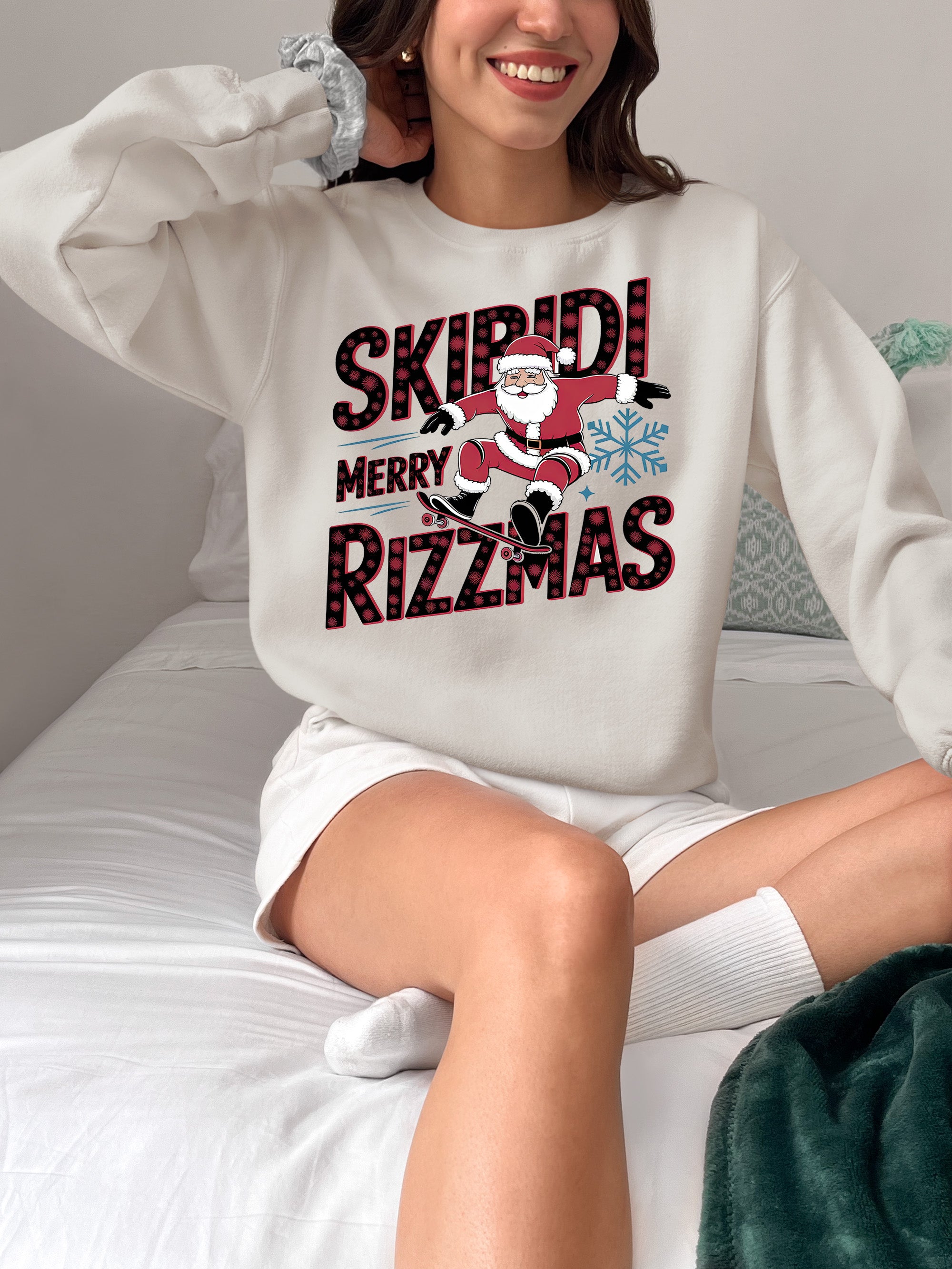 Skibidi Merry Rizzmas Christmas Cheer Festive Keepsake for Holiday Season Gift Sweatshirt